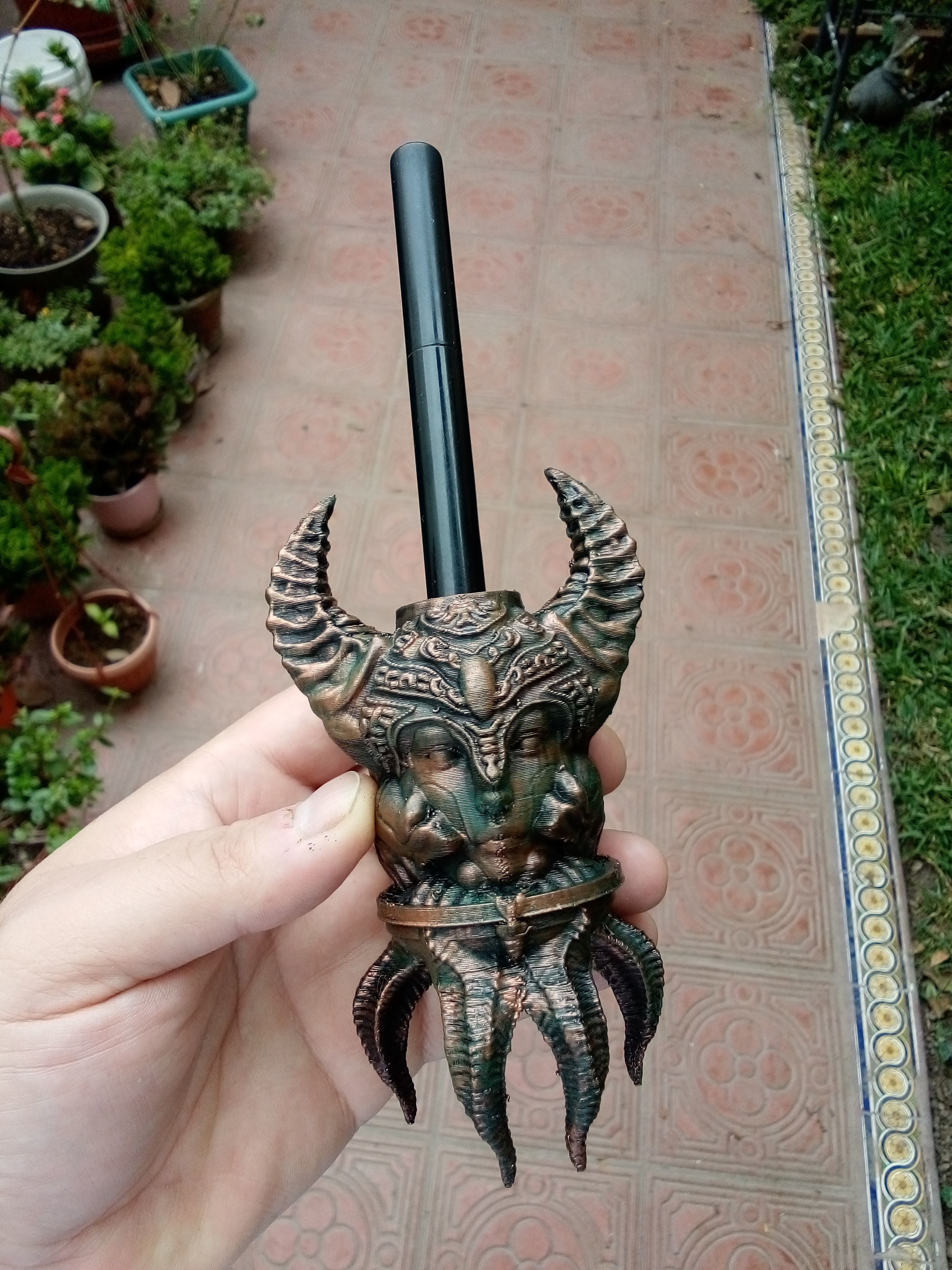 Demon Pen Holder 3D model_2