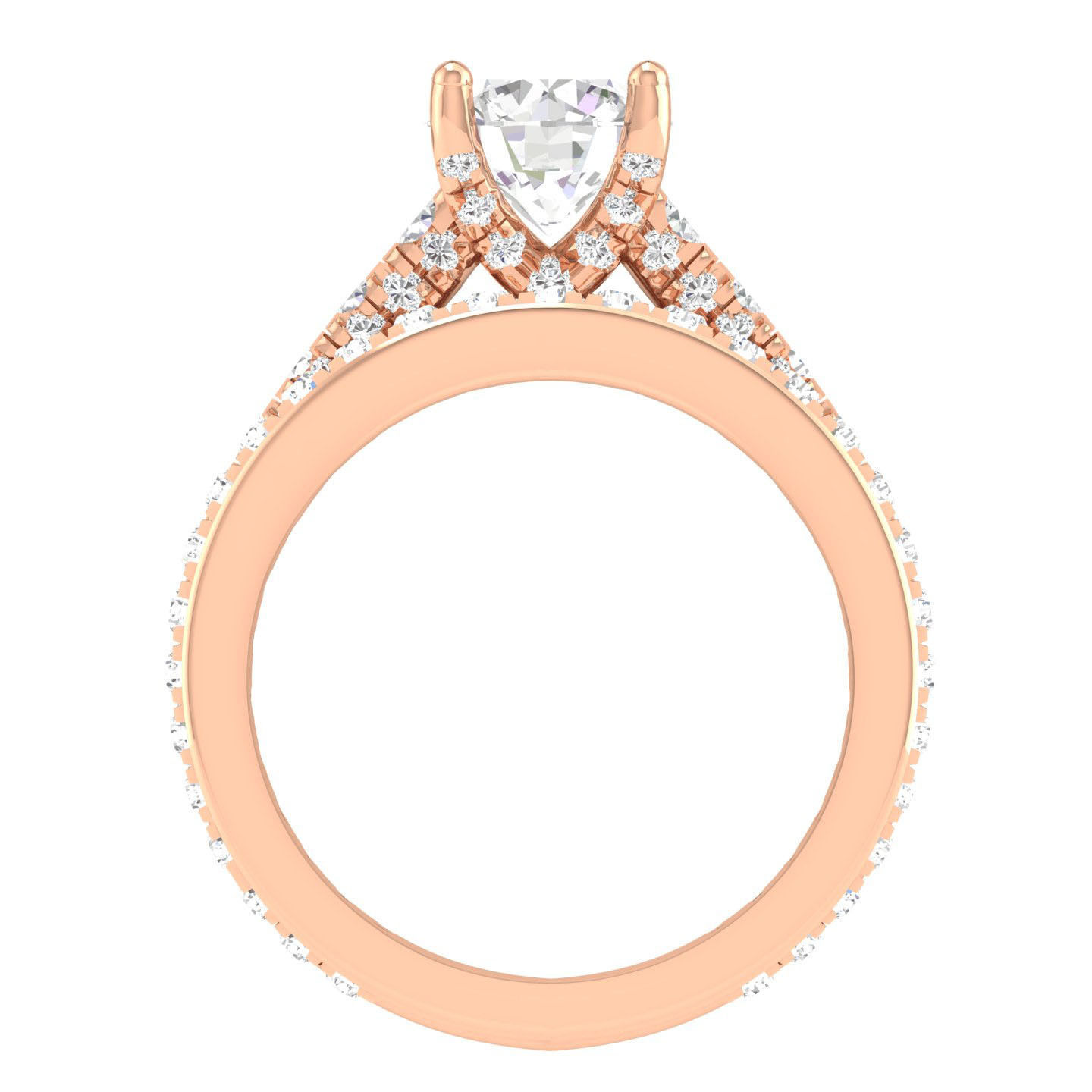 Solitaire Ring with Band - 137591 3D print model_2