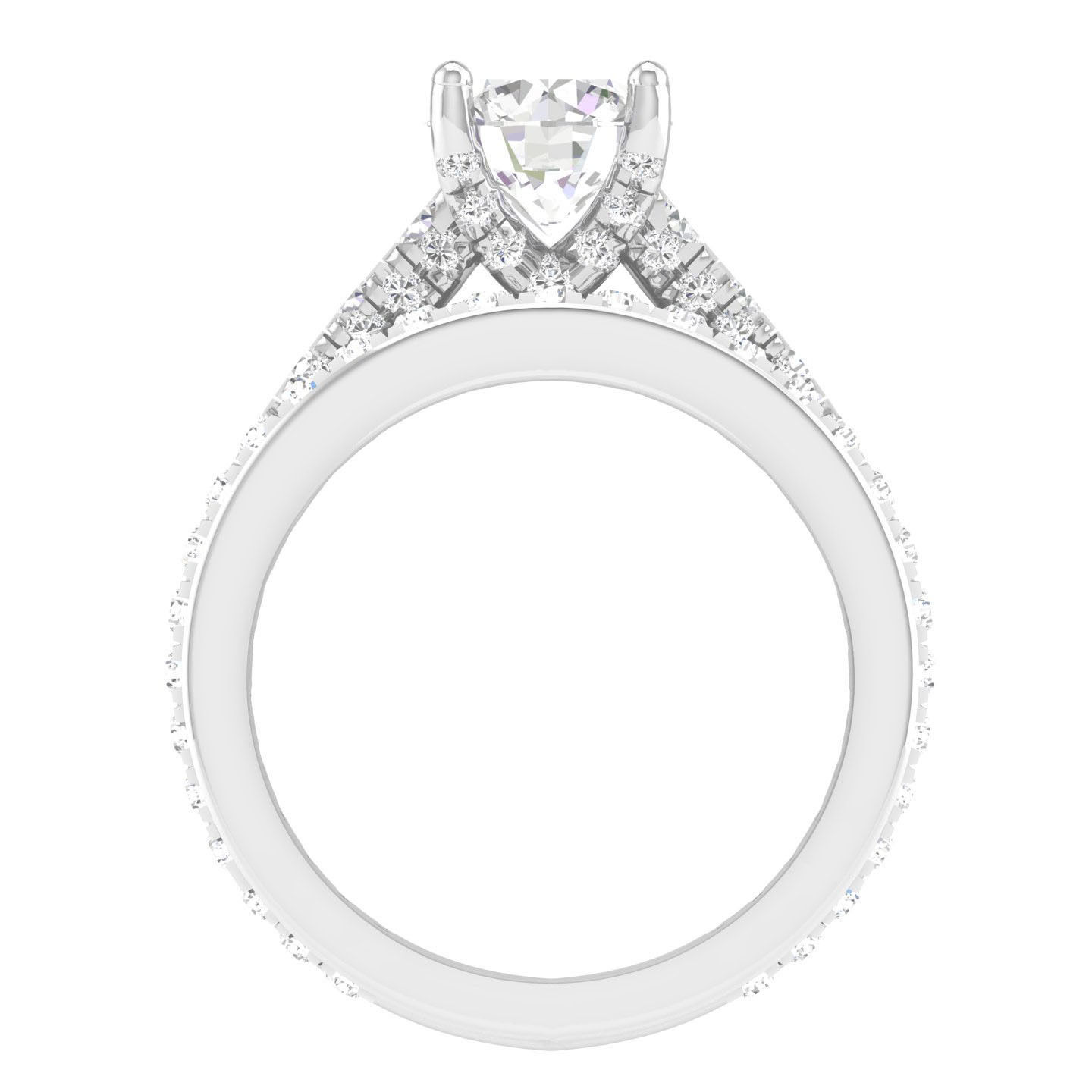 Solitaire Ring with Band - 137591 3D print model_5