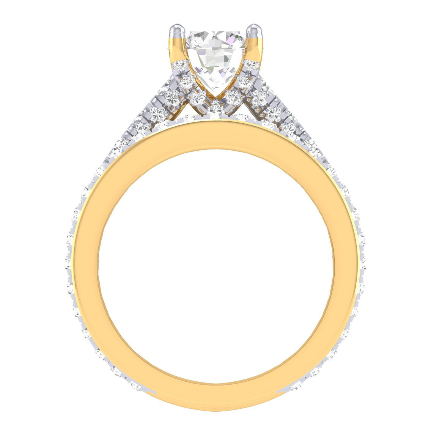Solitaire Ring with Band - 137591 3D print model_9
