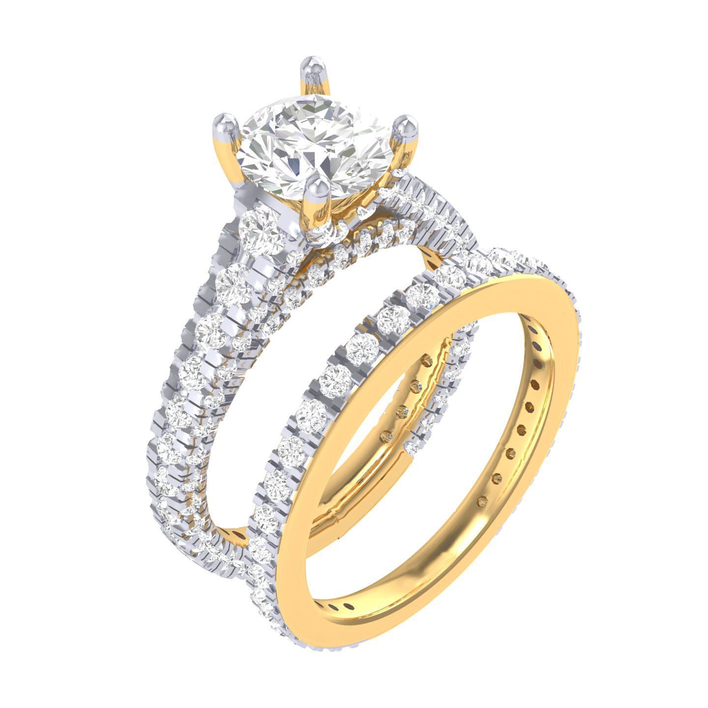 Solitaire Ring with Band - 137591 3D print model_11