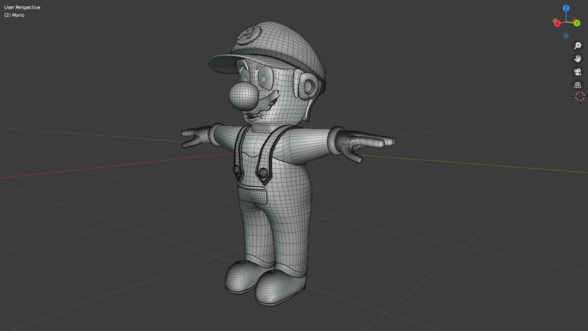 Mario nintendo character Low-poly 3D model_7