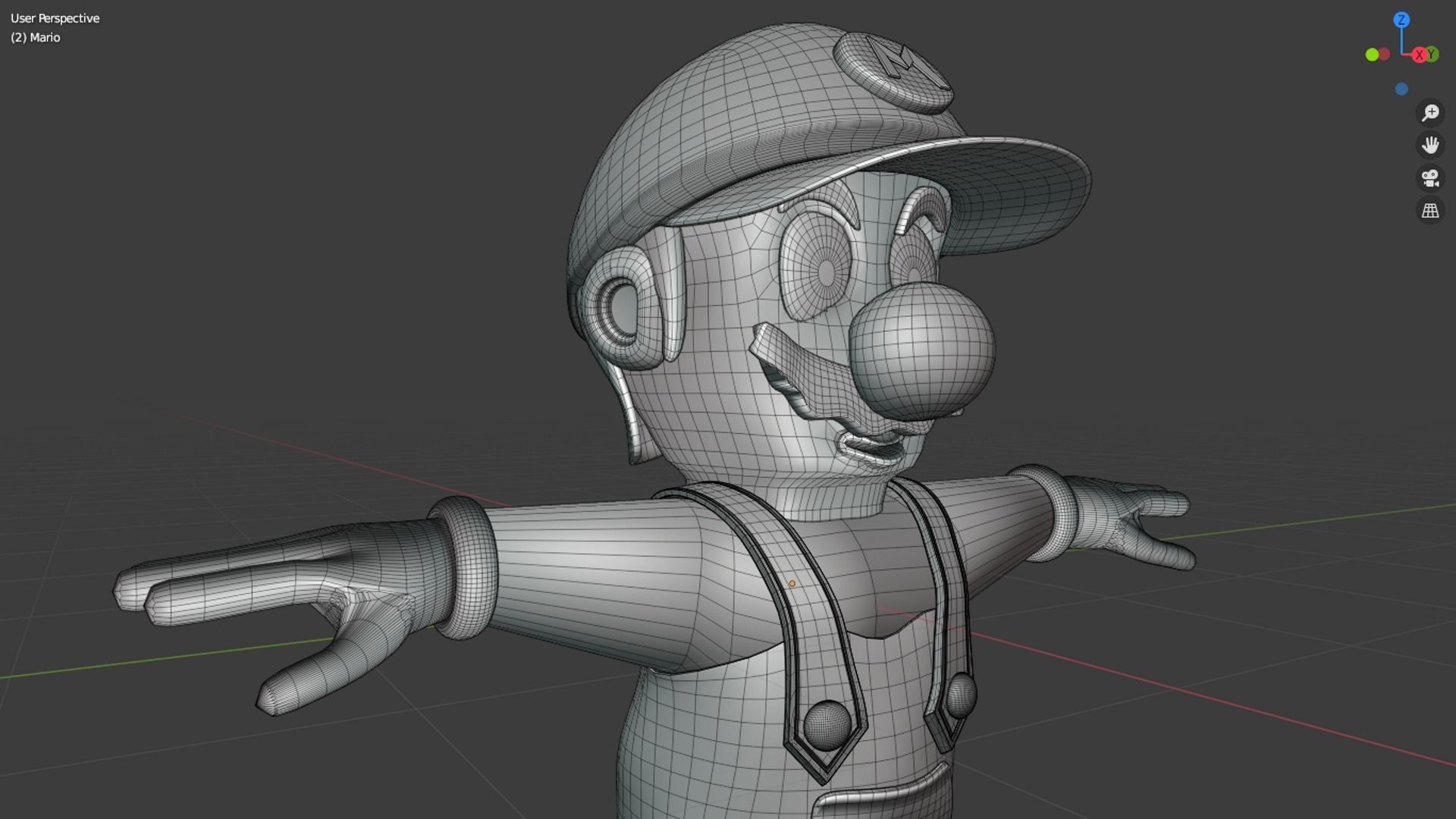 Mario nintendo character Low-poly 3D model_6