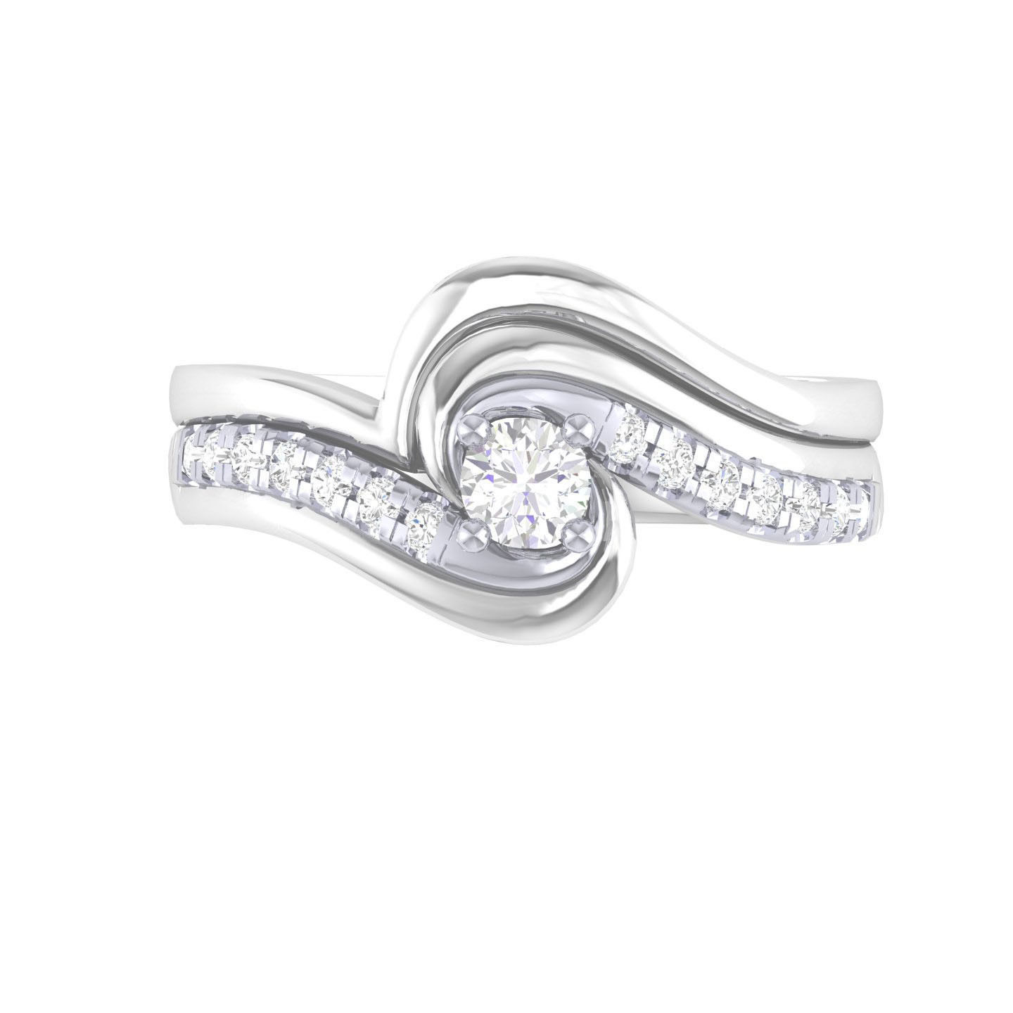 Solitaire Ring with Band - 137589 3D print model_4
