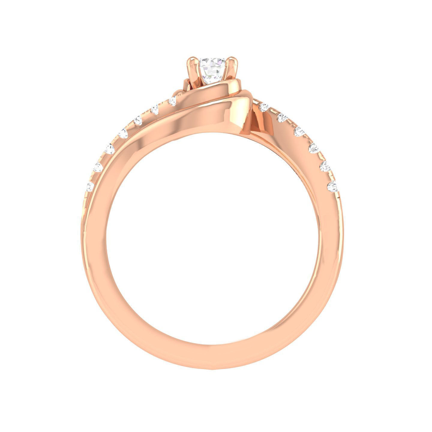 Solitaire Ring with Band - 137589 3D print model_2