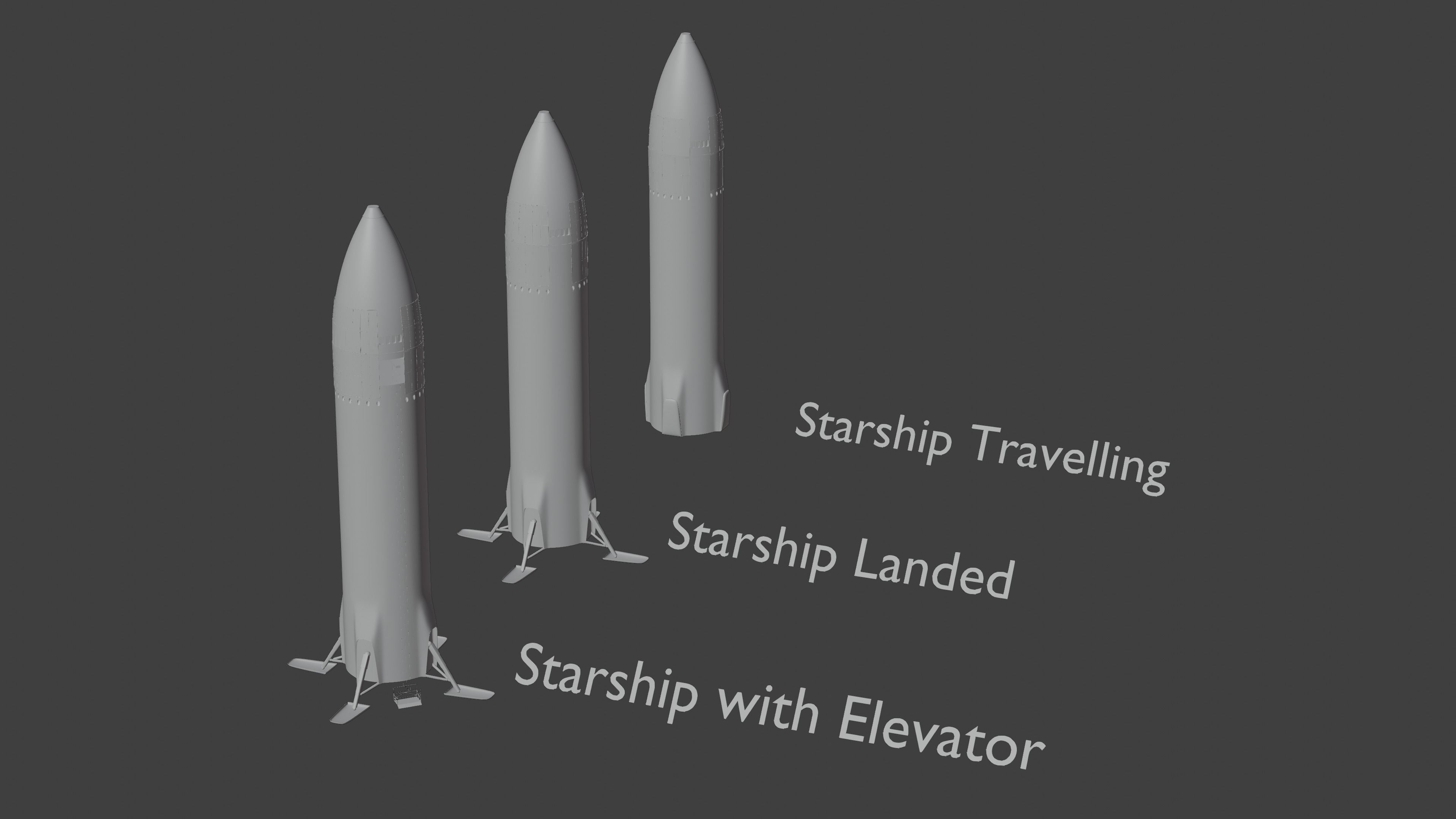 SpaceX Starship Moon Lander - Artemis 3 -  3D model_4