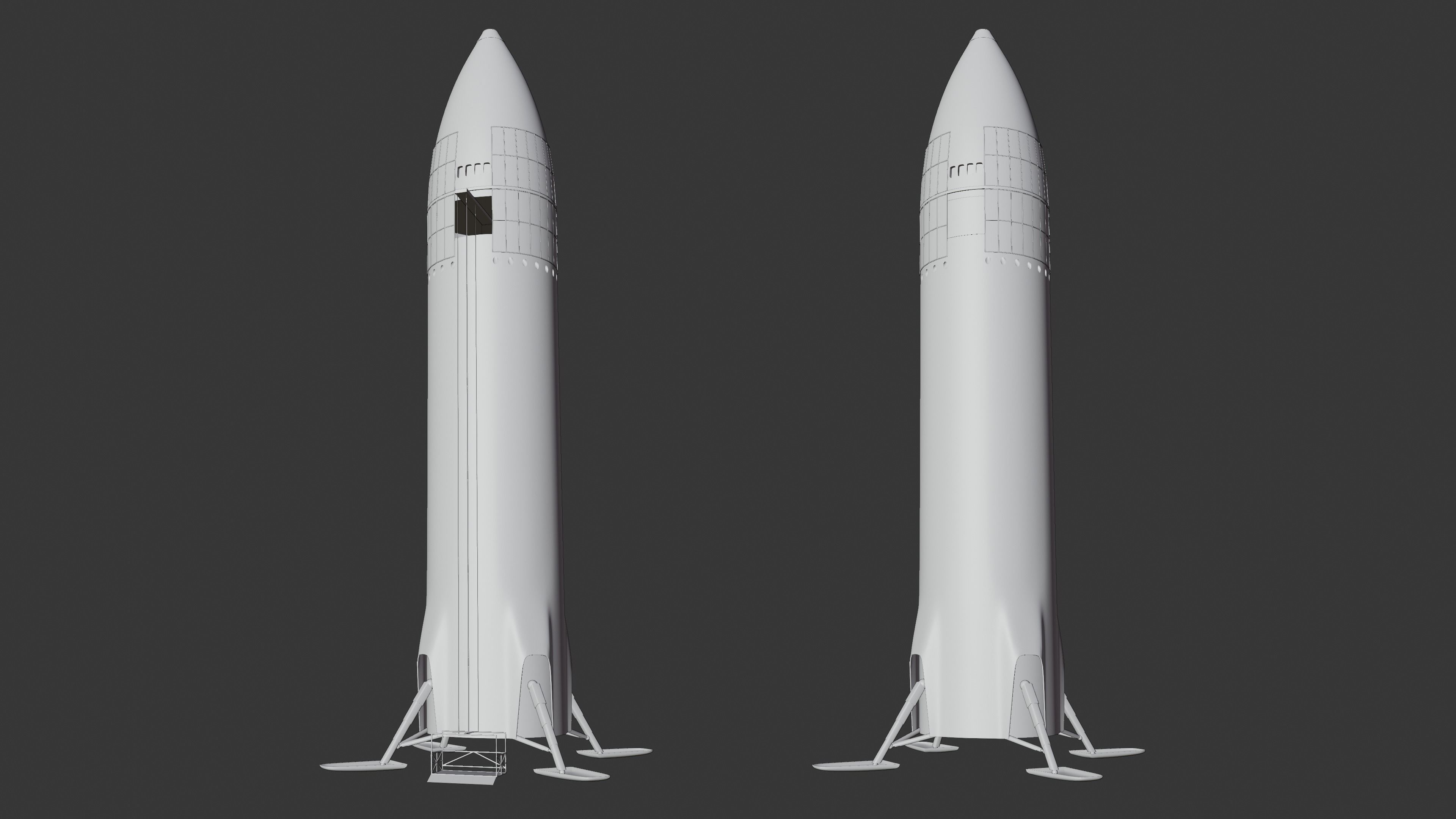 SpaceX Starship Moon Lander - Artemis 3 -  3D model_5