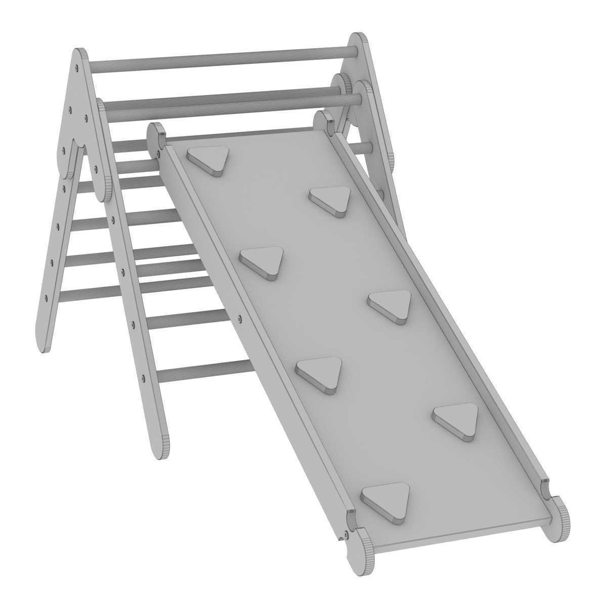 Montessori room pikler triangle ramp 3D model_10