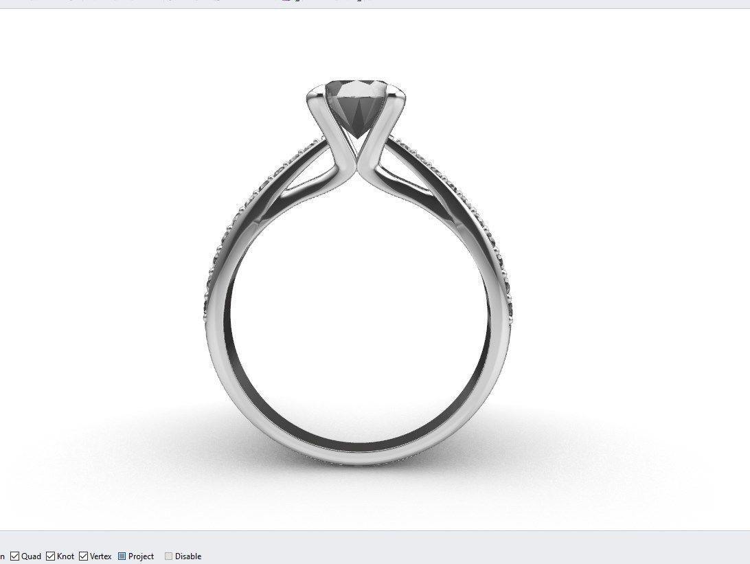 Engagement Ring With Side Diamonds CAD Design-CC126-SD 3D print model_39