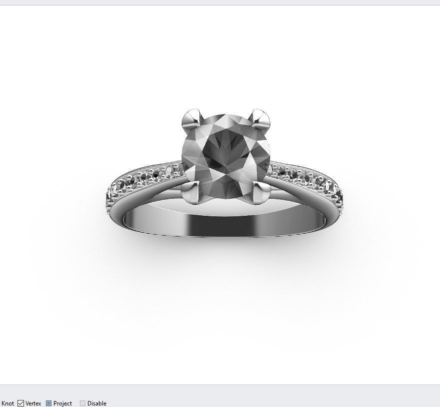 Engagement Ring With Side Diamonds CAD Design-CC126-SD 3D print model_29