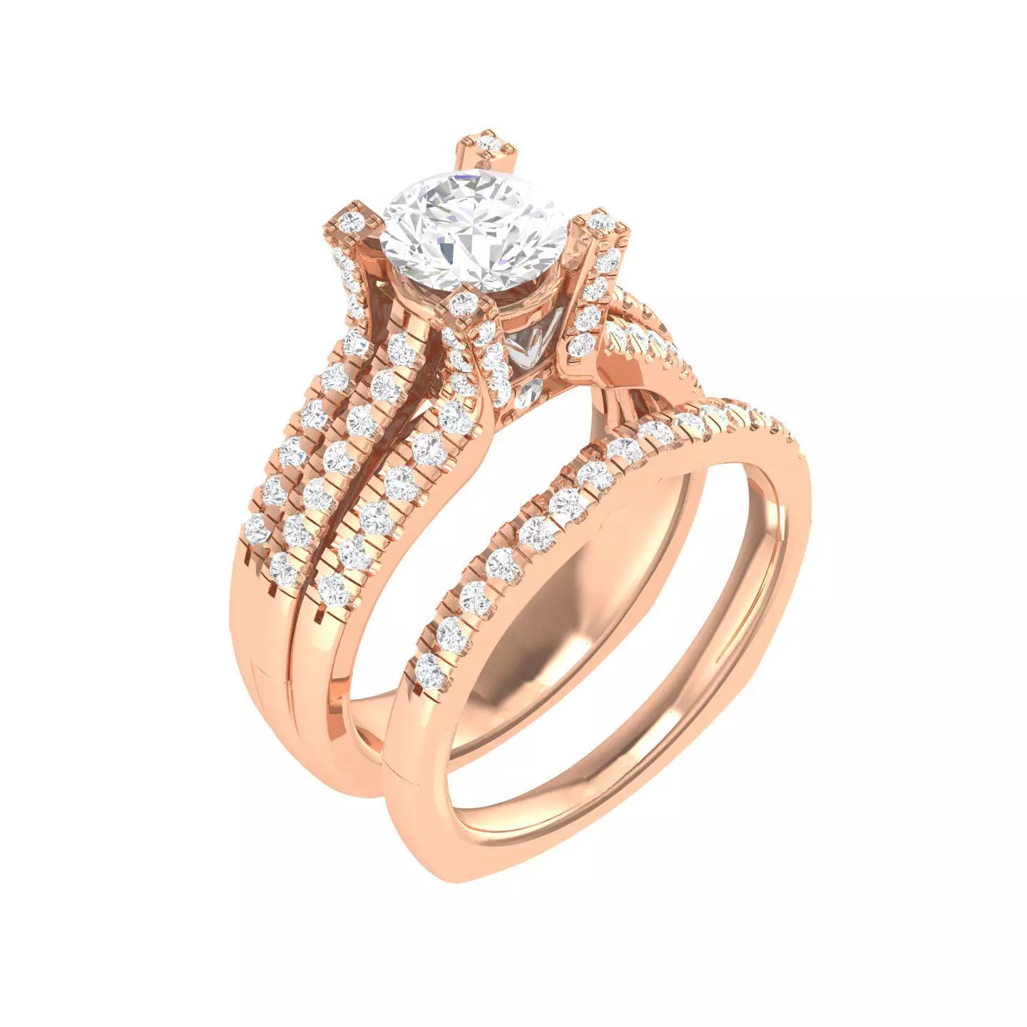Solitaire Ring with Band - 137562 3D print model_0