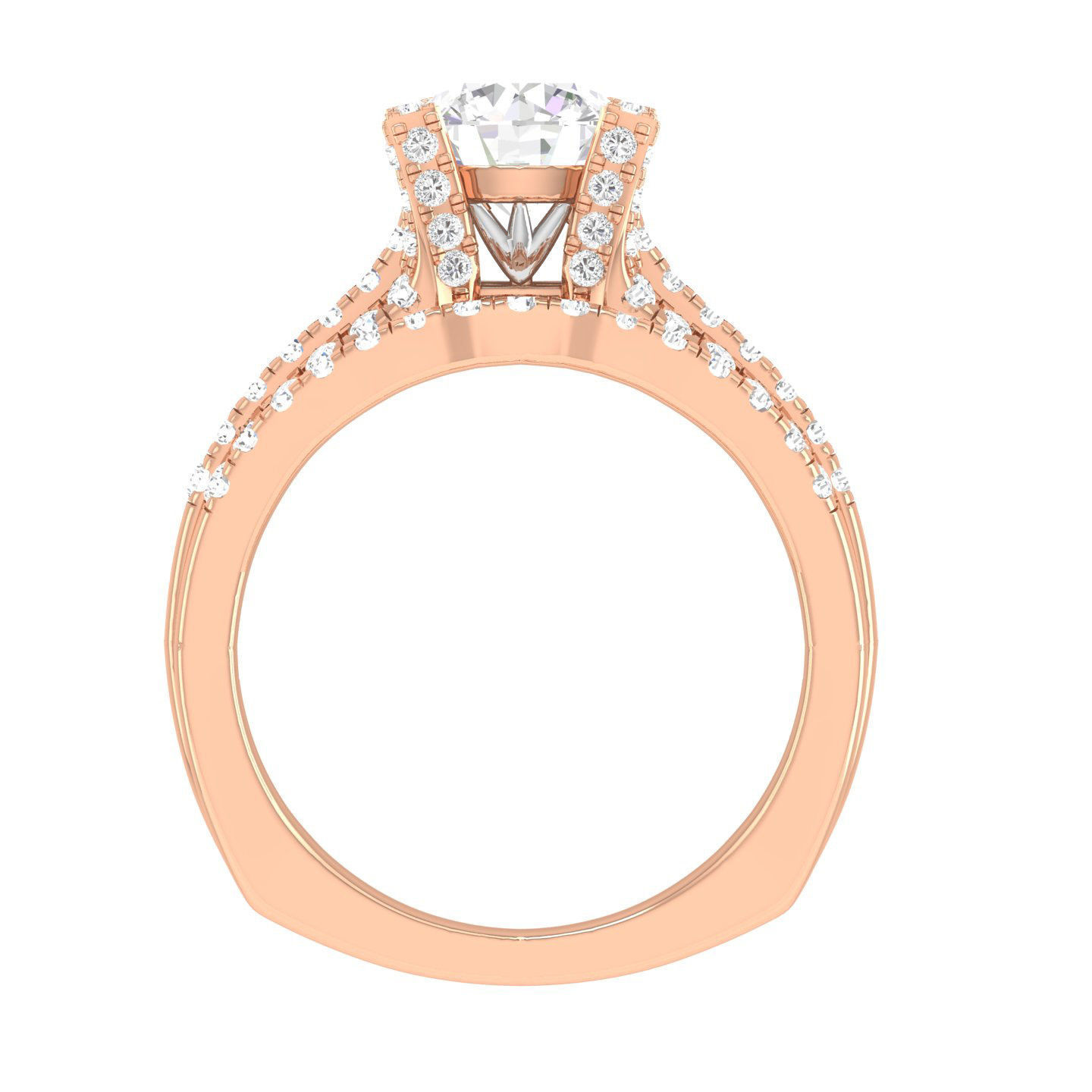 Solitaire Ring with Band - 137562 3D print model_2