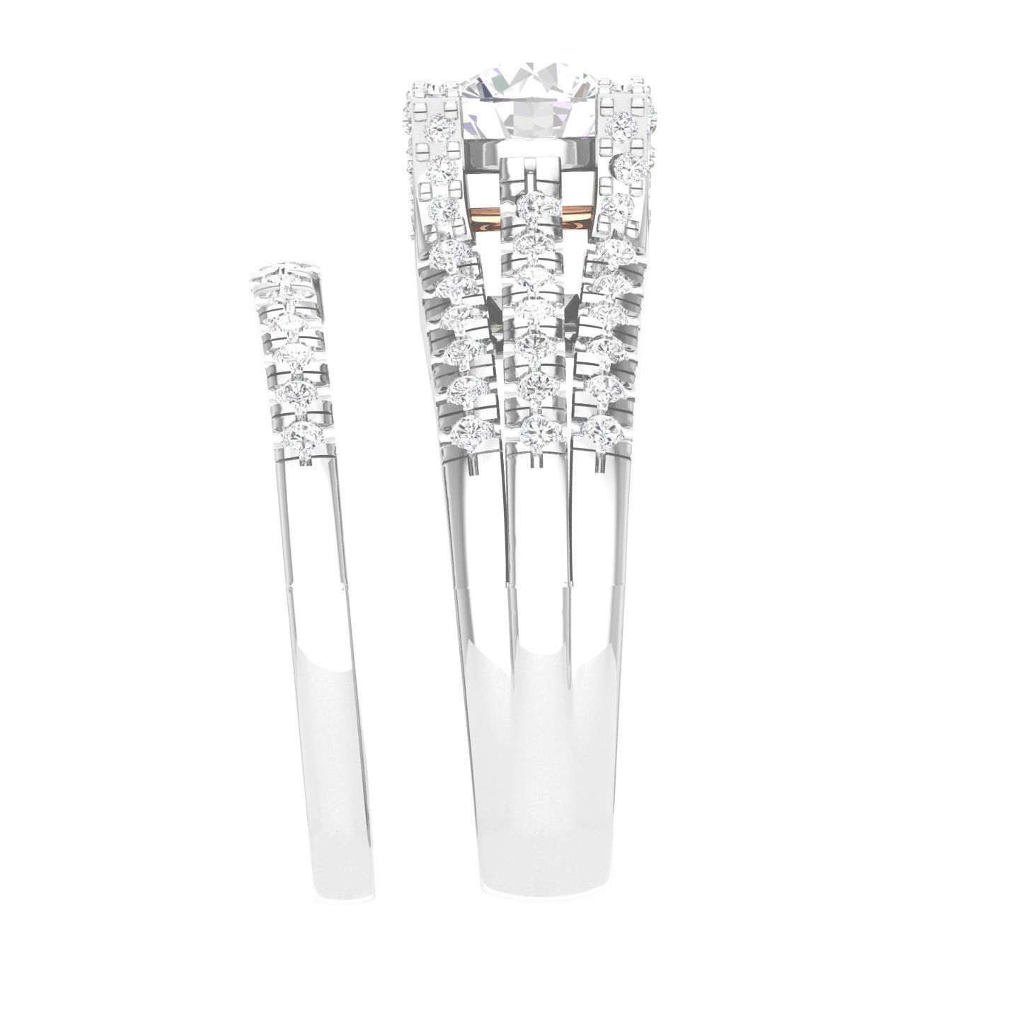 Solitaire Ring with Band - 137562 3D print model_6