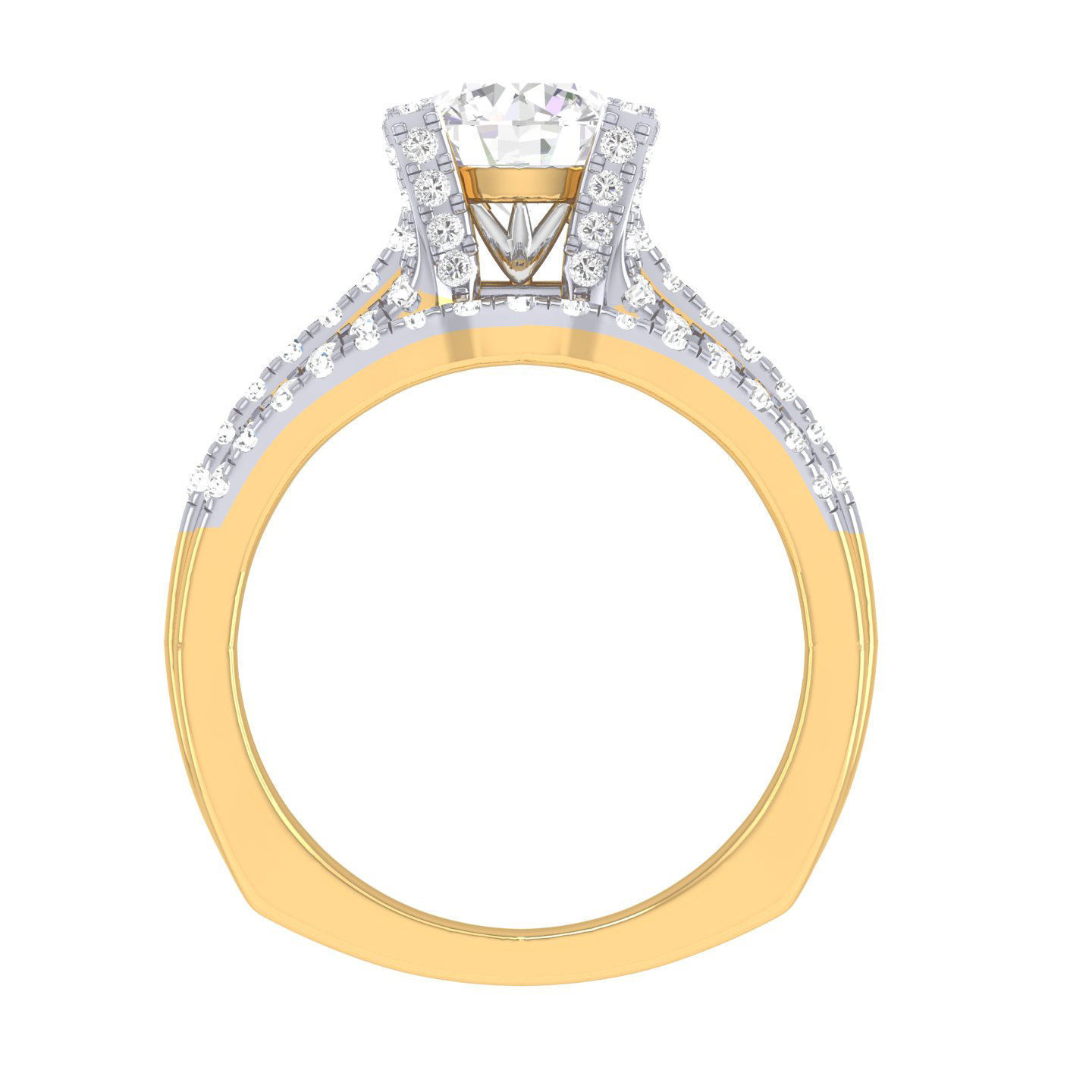 Solitaire Ring with Band - 137562 3D print model_9