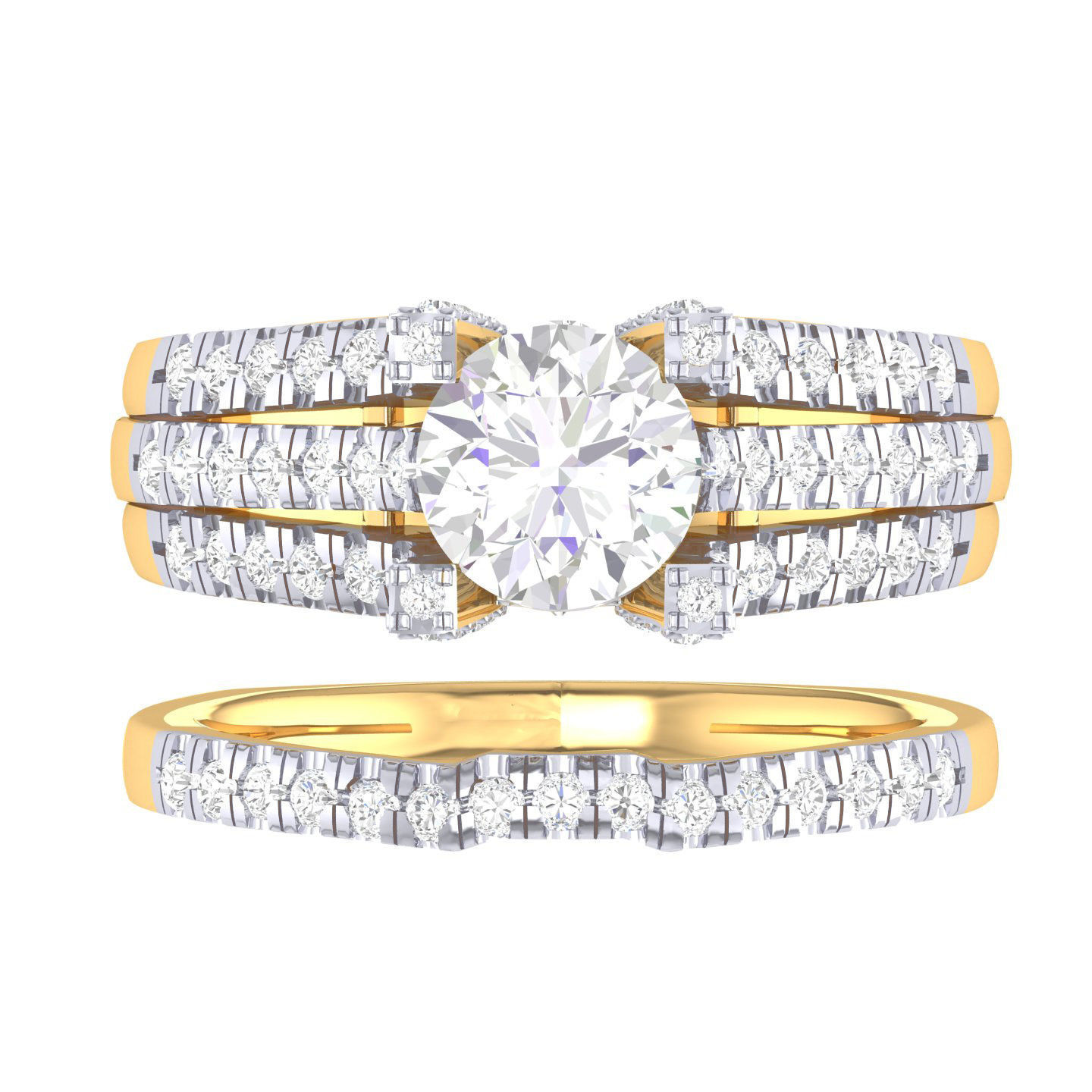 Solitaire Ring with Band - 137562 3D print model_8