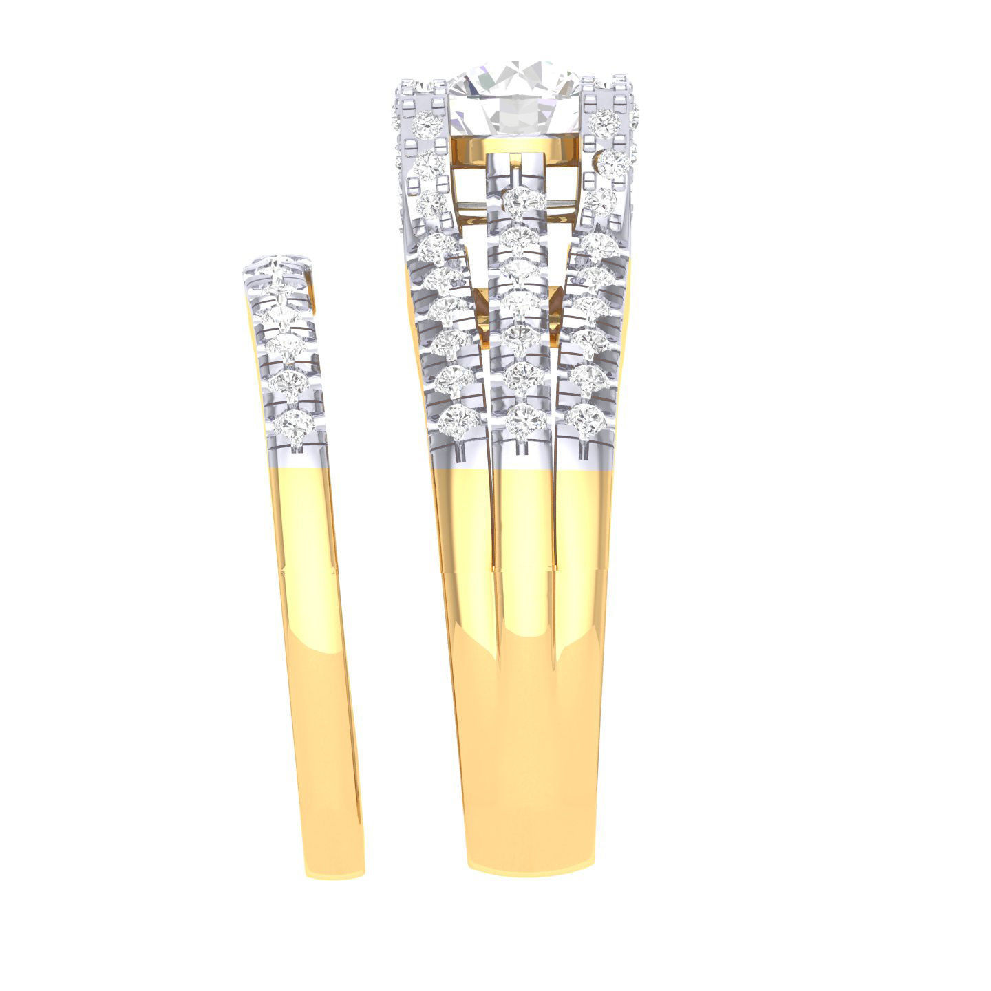 Solitaire Ring with Band - 137562 3D print model_10