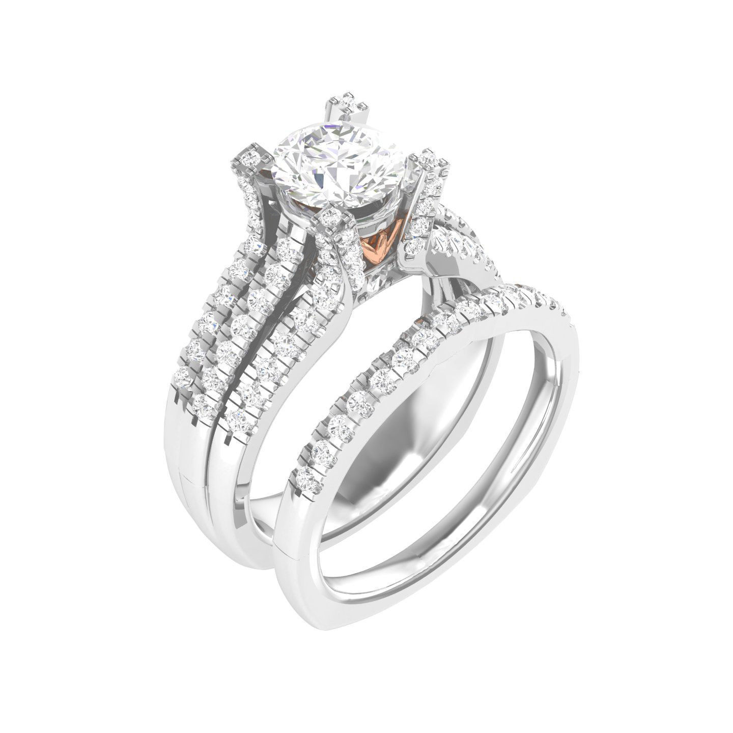 Solitaire Ring with Band - 137562 3D print model_7