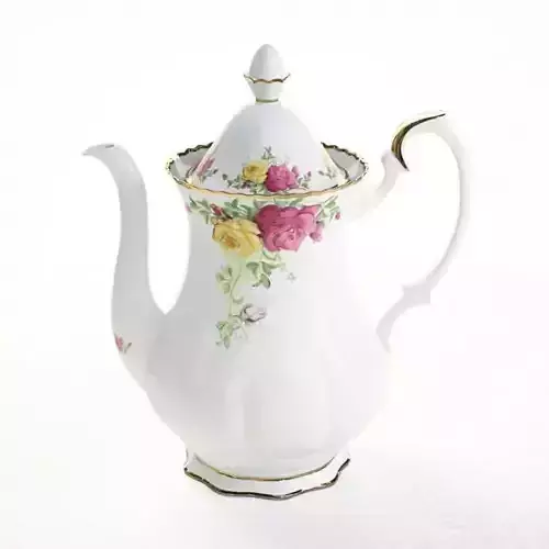 Floral Porcelain Coffee Pot