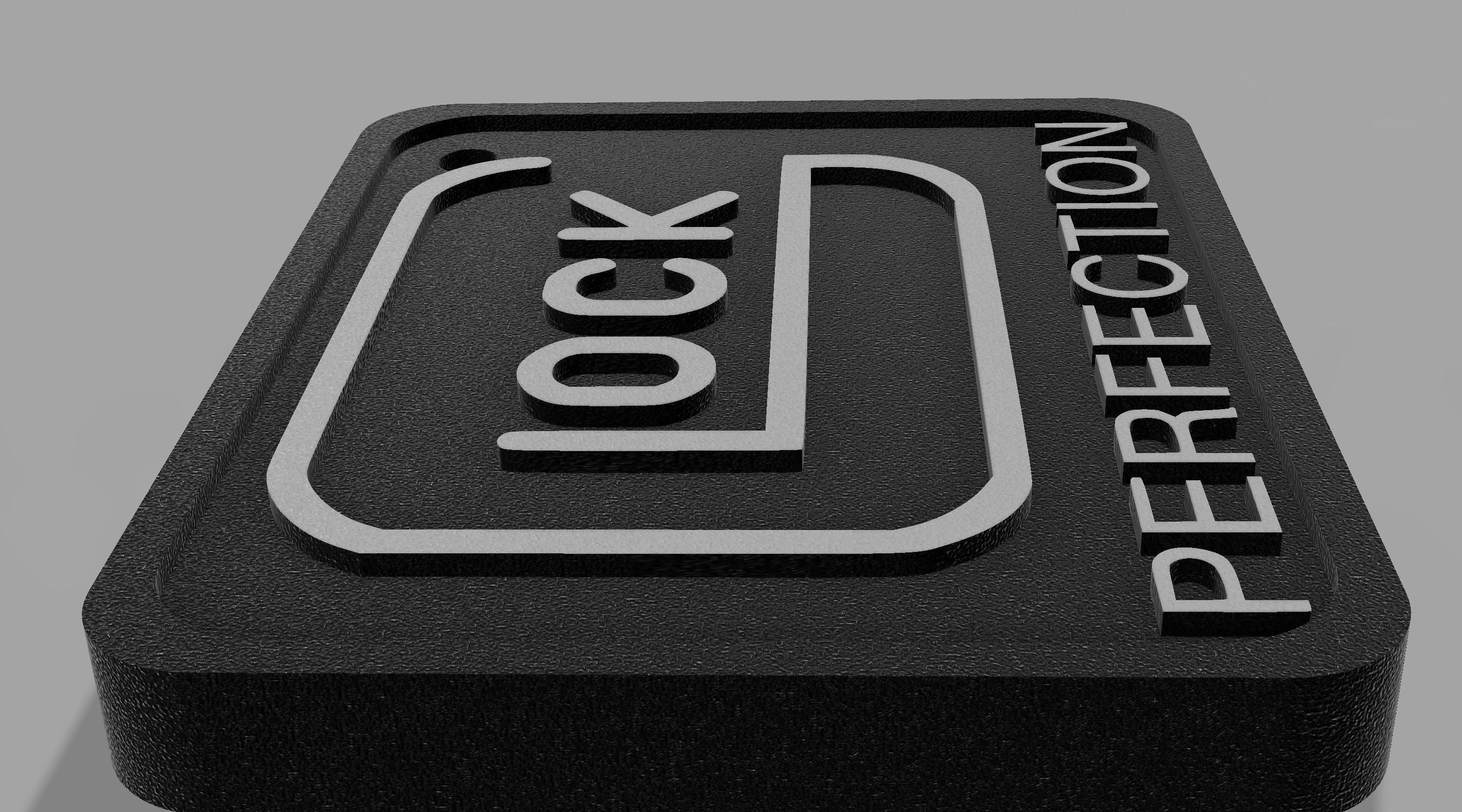 Glock keychain 3D model 3D printable CGTrader