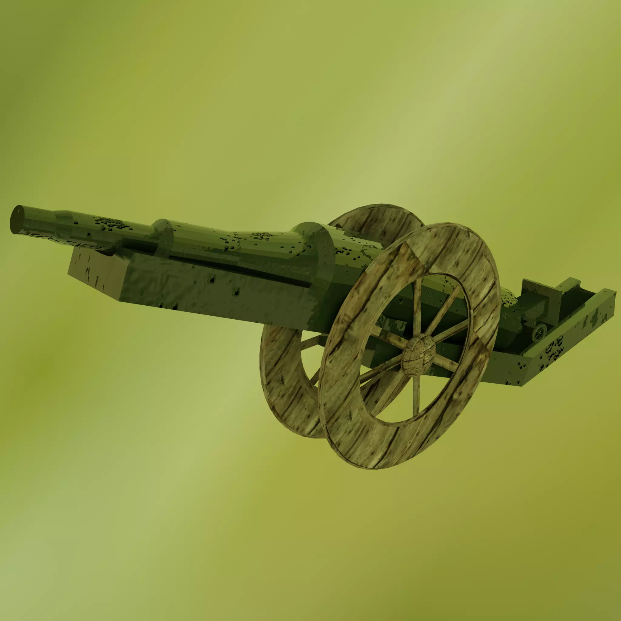 WW1-Cannon Ball Low-poly 3D model_0