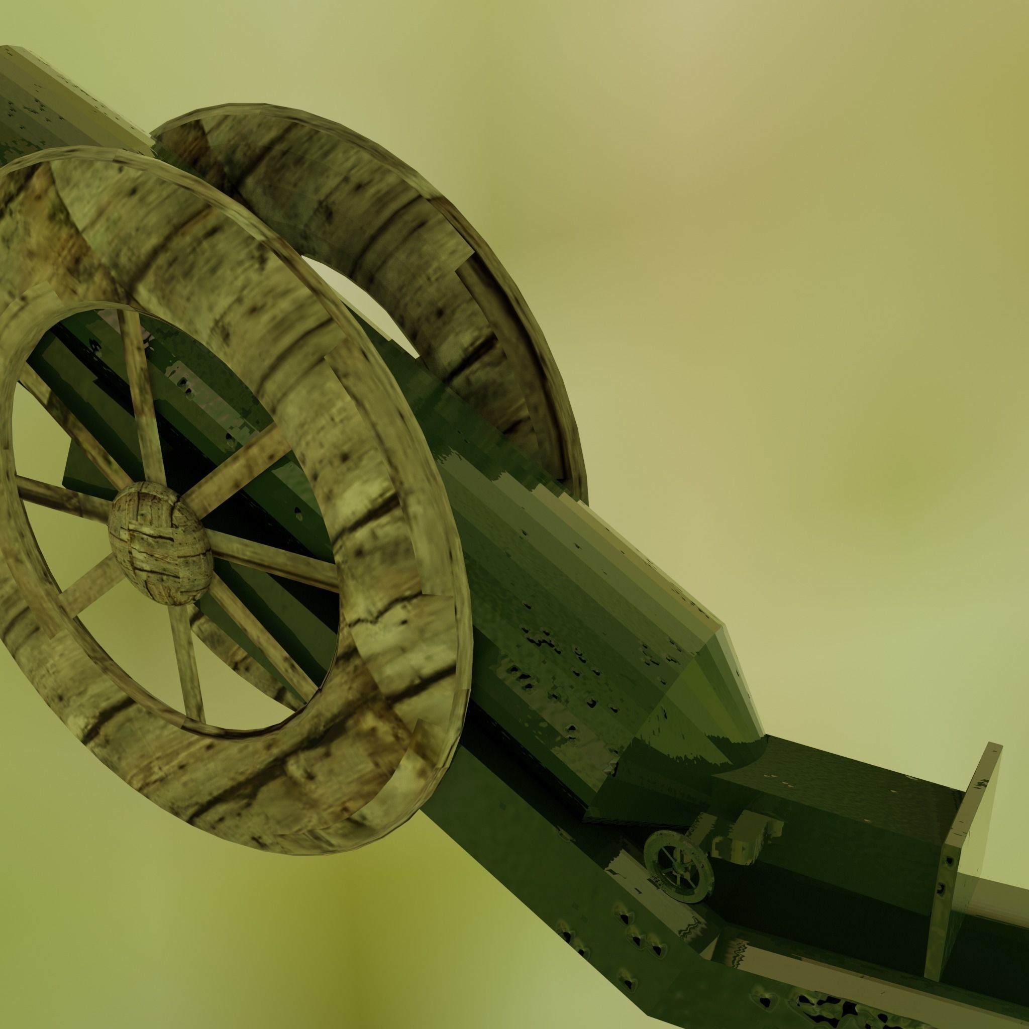 WW1-Cannon Ball Low-poly 3D model_2