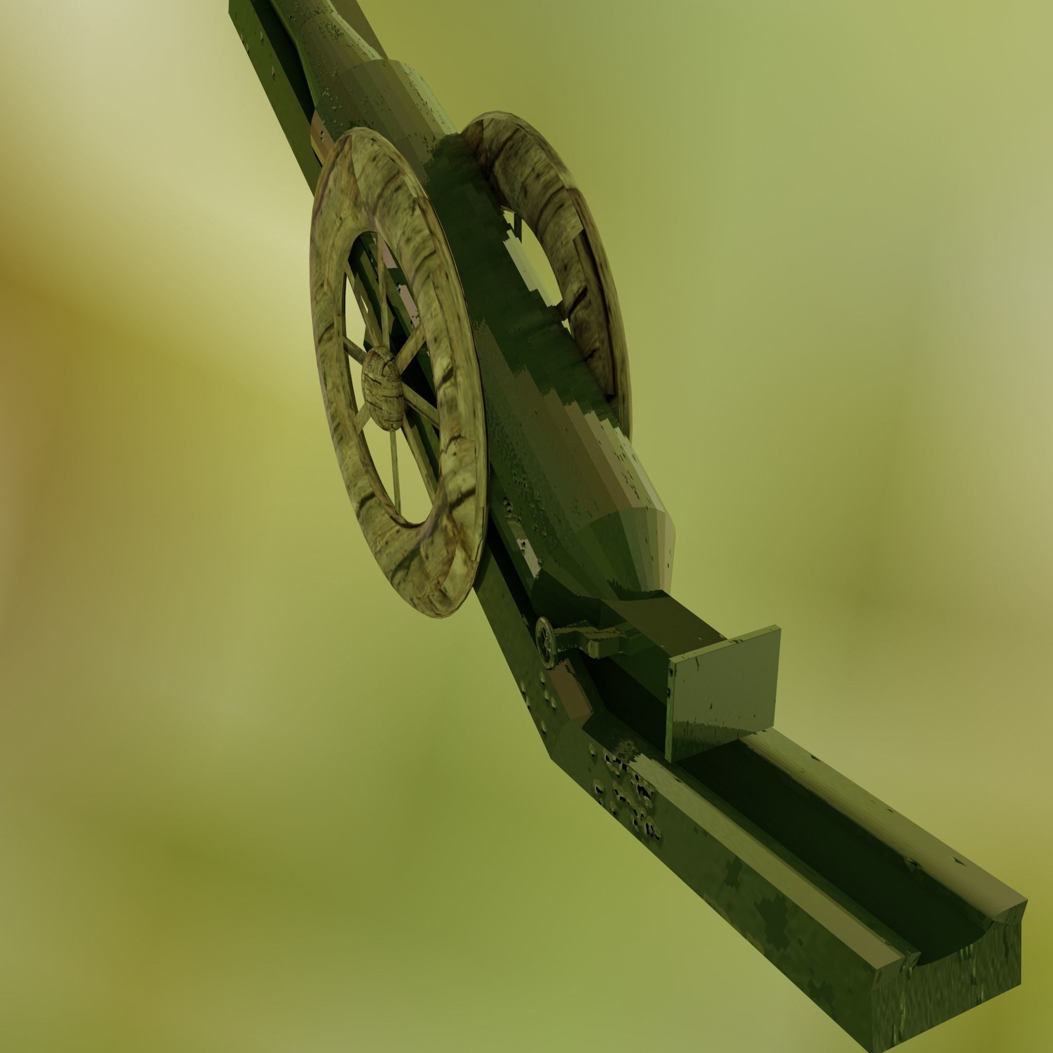 WW1-Cannon Ball Low-poly 3D model_1