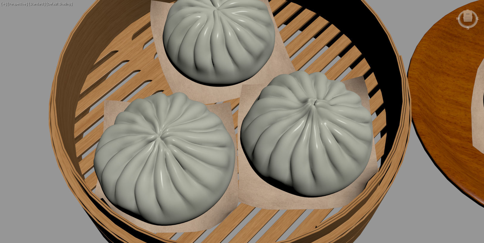Steamed Bun Baozi 3D model Download Low-poly 3D model_5