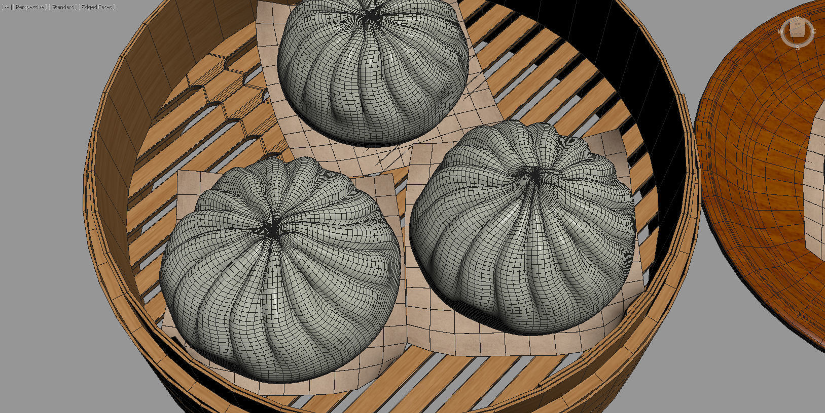 Steamed Bun Baozi 3D model Download Low-poly 3D model_8