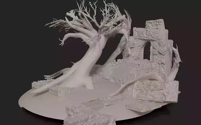 Ancient Tree ruins 3D model