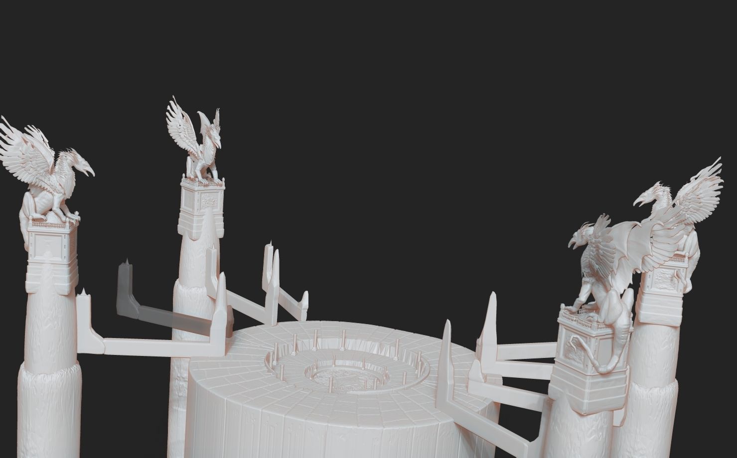 Arena fantasy model 3D model_1