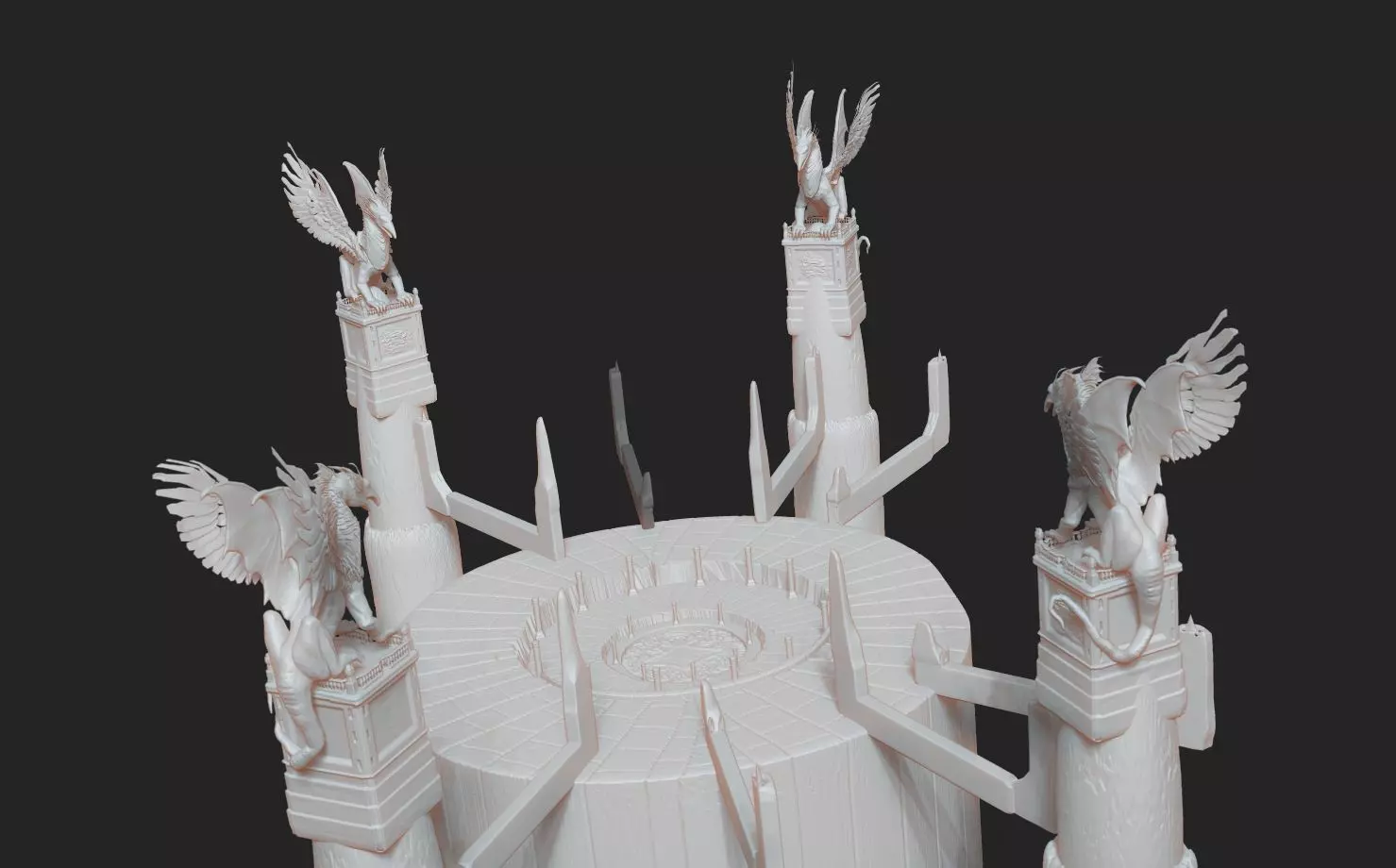 Arena fantasy model 3D model_0