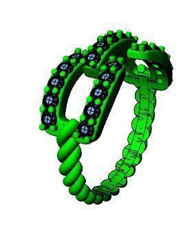 Wedding ring 3D print model_9