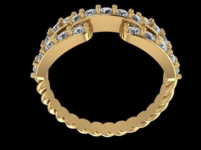 Wedding ring 3D print model_5