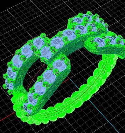 Wedding ring 3D print model_11