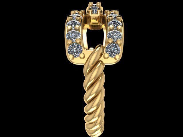 Wedding ring 3D print model_3