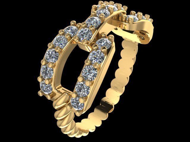 Wedding ring 3D print model_2