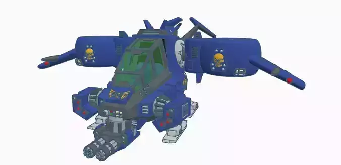 Interception Gun ship 38 elements model 3D print model