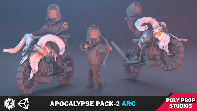 Apocalypse Archer Pack Low-poly 3D model