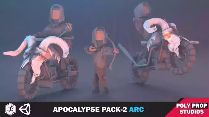Apocalypse Archer Pack Low-poly 3D model