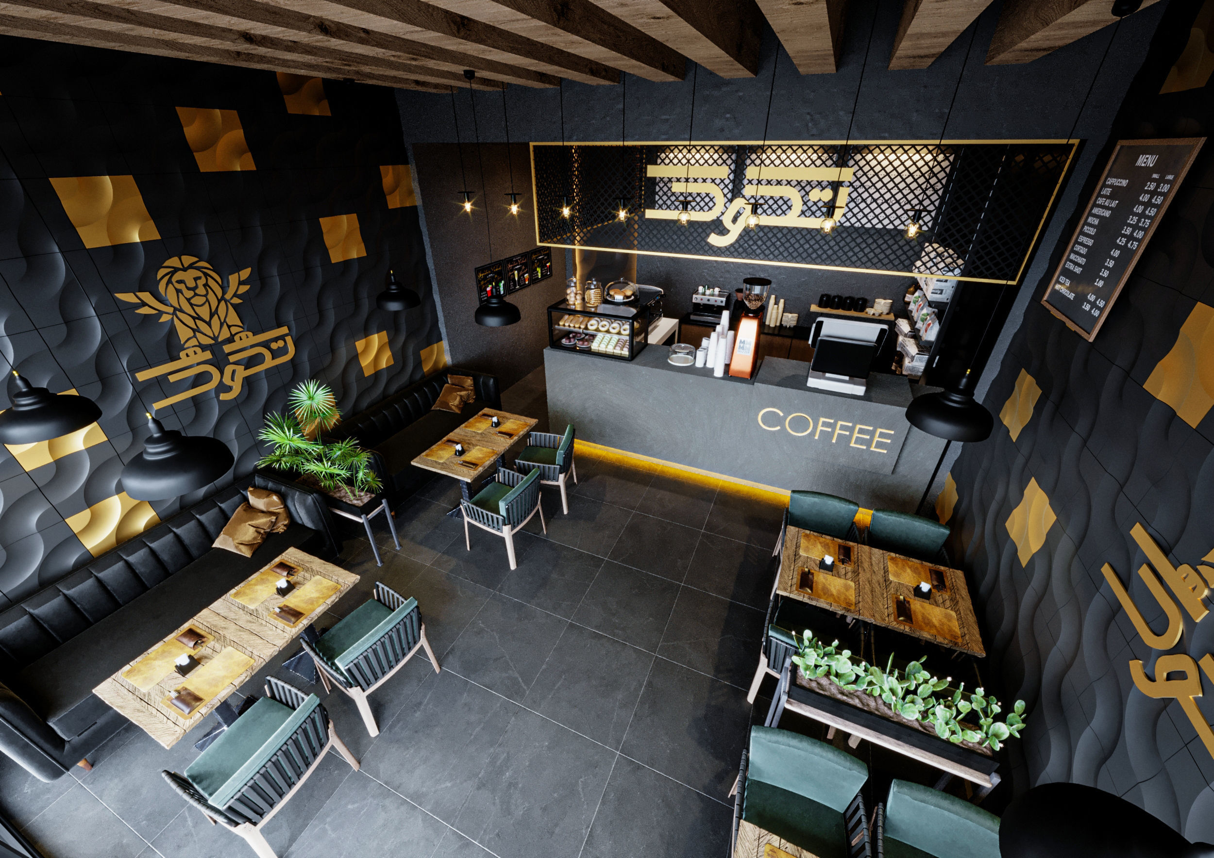 Coffee Shop Loft Design 3D model_4