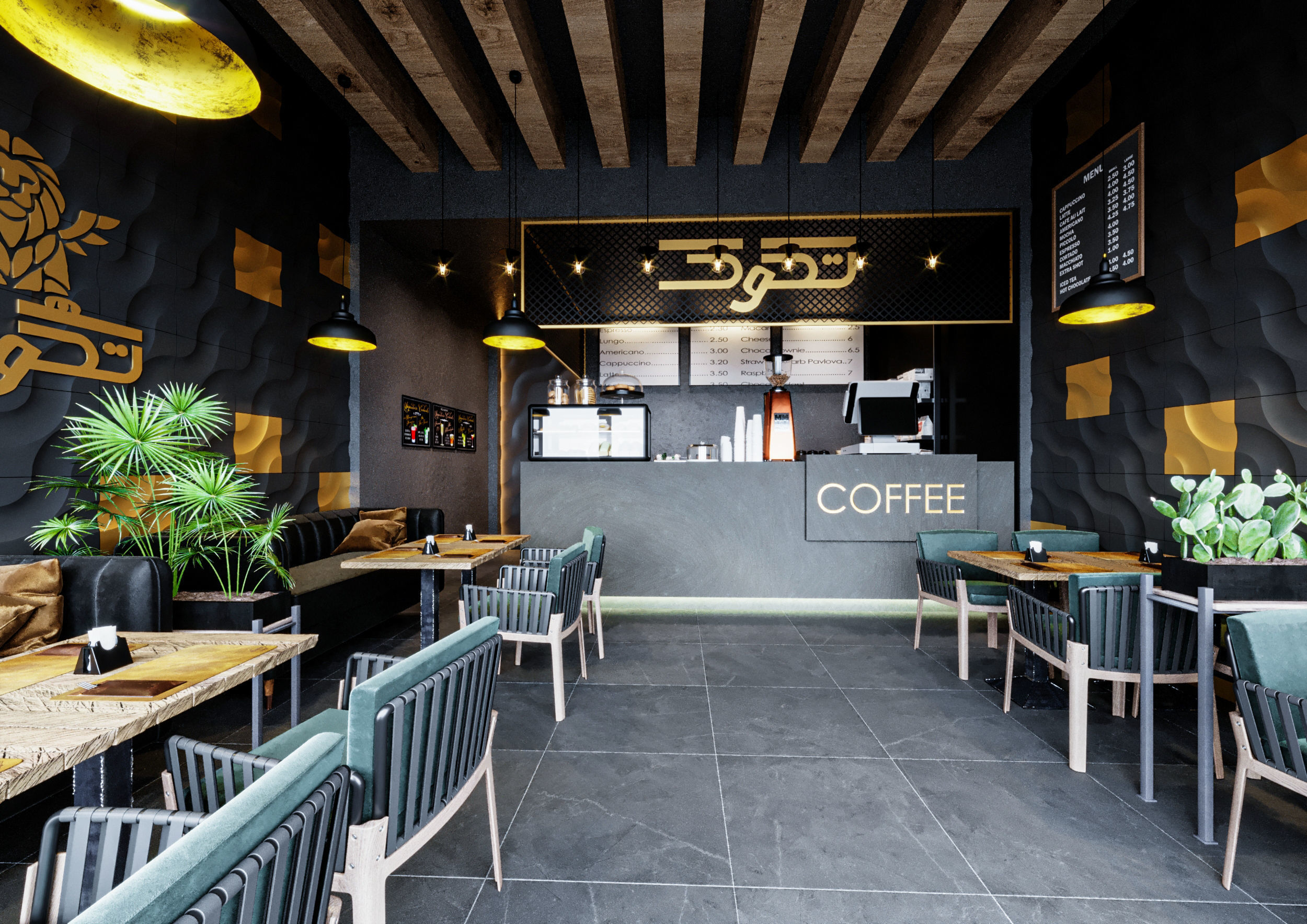 Coffee Shop Loft Design 3D model_3