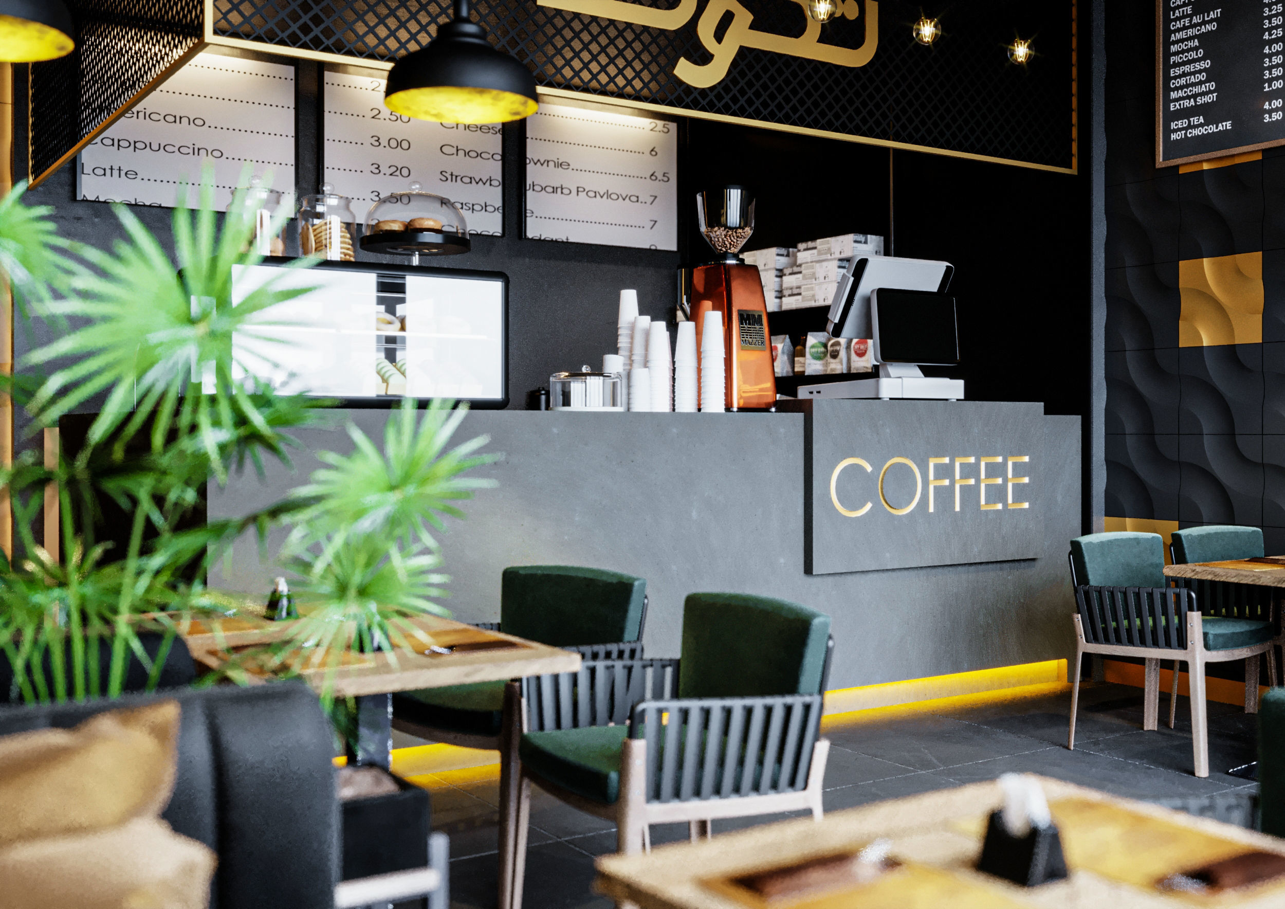 Coffee Shop Loft Design 3D model_2