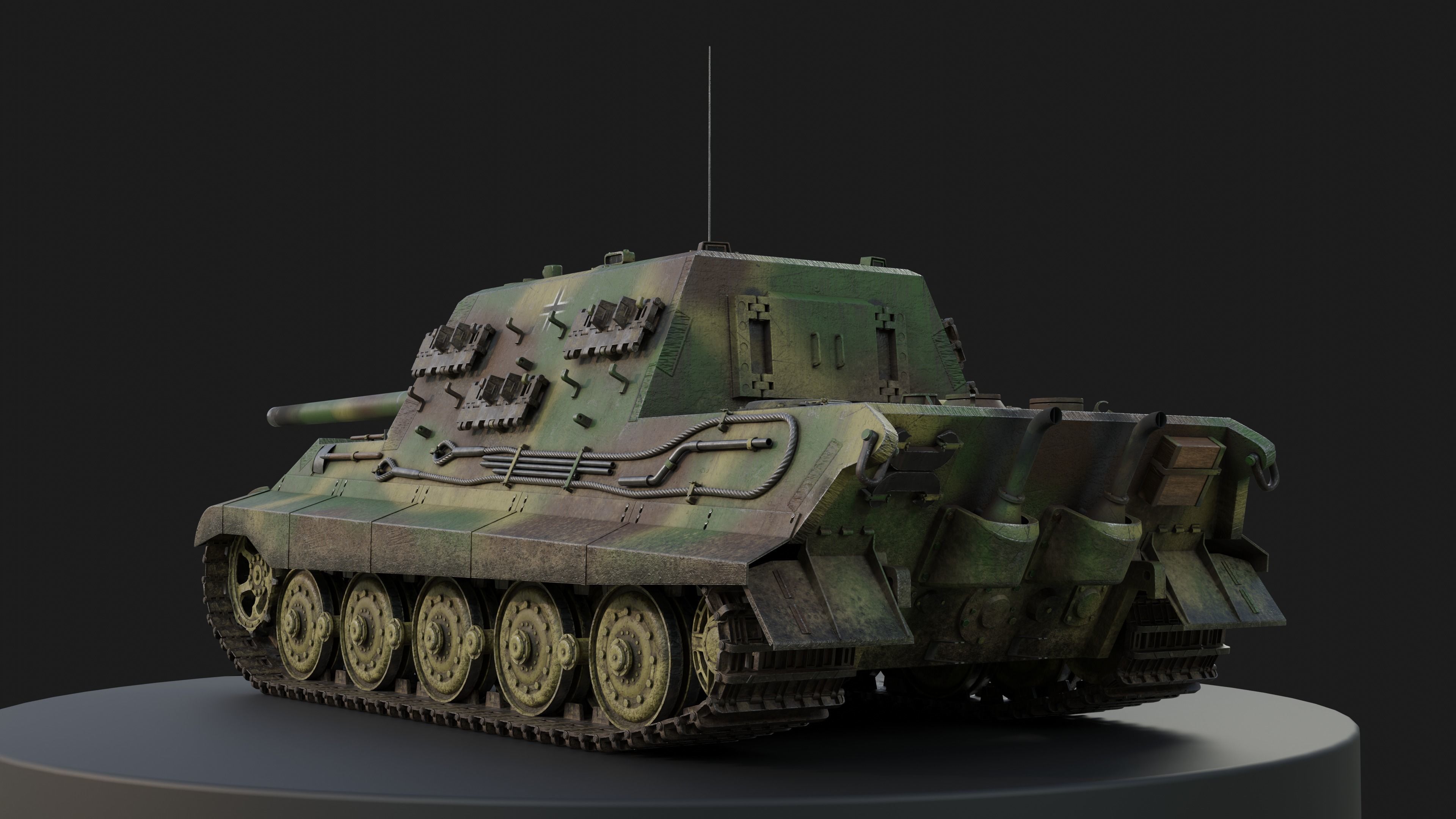 Jagdpanzer VI Jagdtiger PBR Model 3D model_4