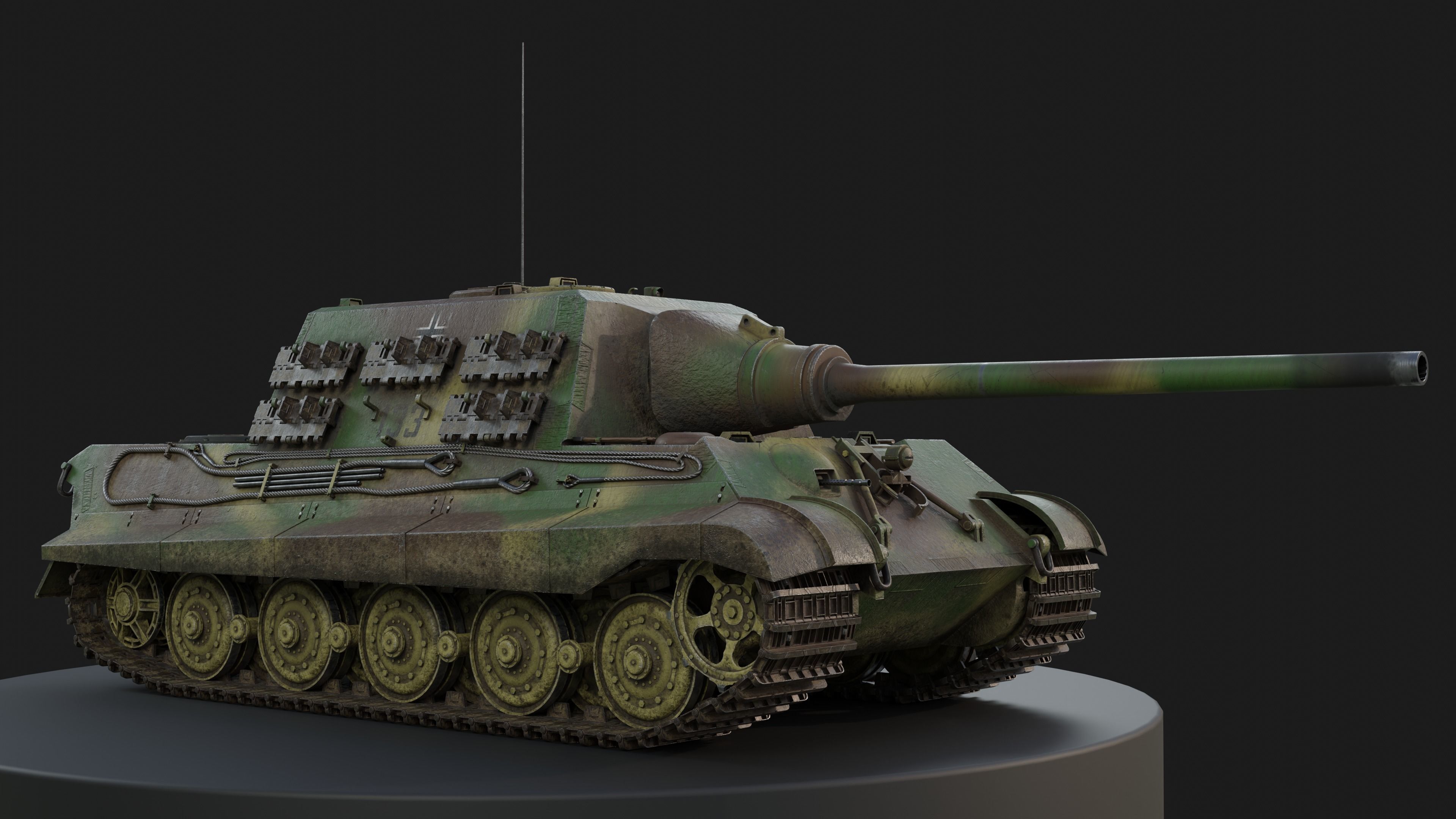 Jagdpanzer VI Jagdtiger PBR Model 3D model_3