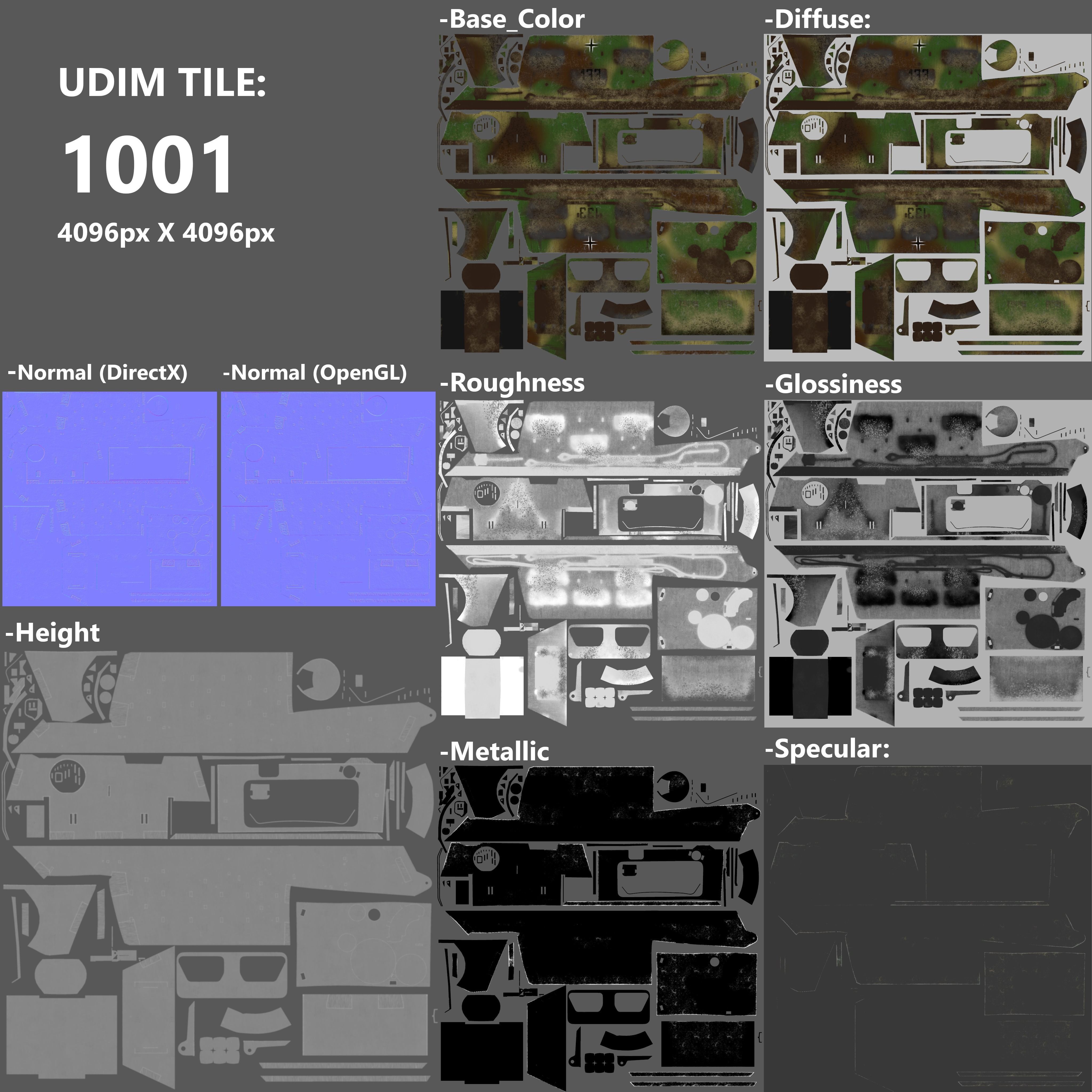 Jagdpanzer VI Jagdtiger PBR Model 3D model_23