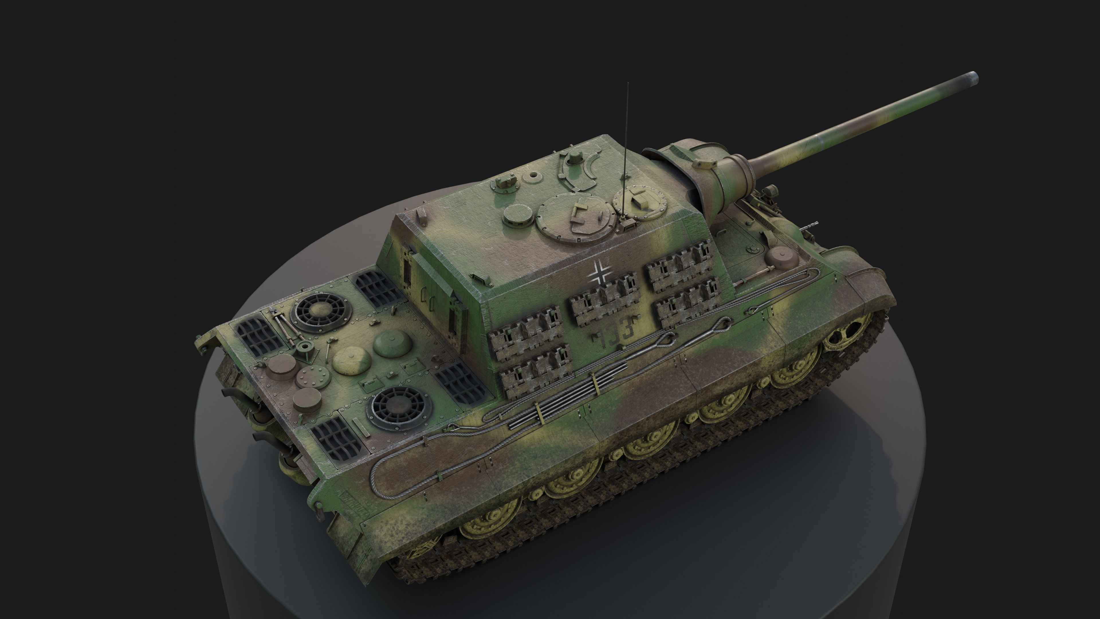 Jagdpanzer VI Jagdtiger PBR Model 3D model_6