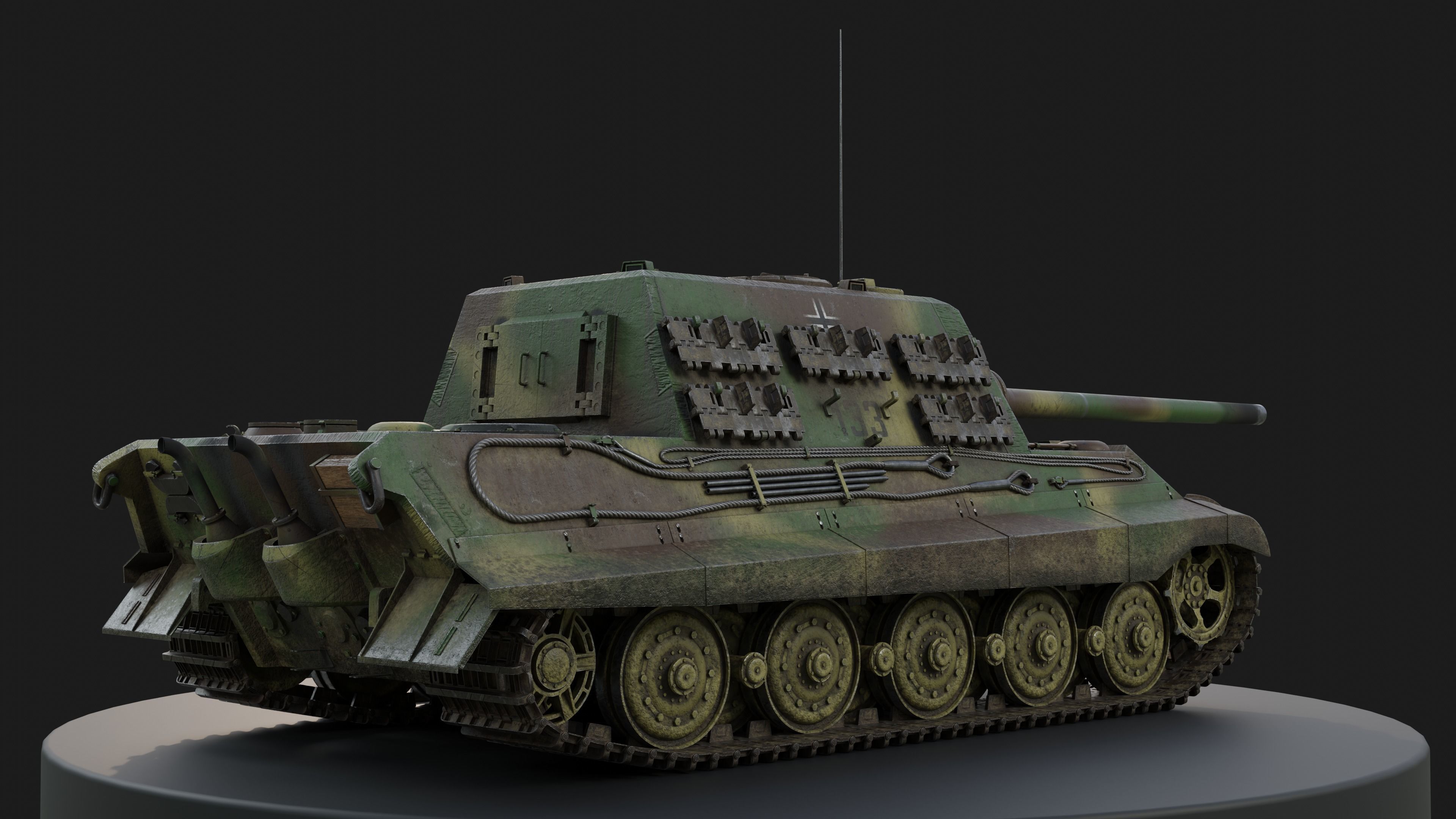 Jagdpanzer VI Jagdtiger PBR Model 3D model_5
