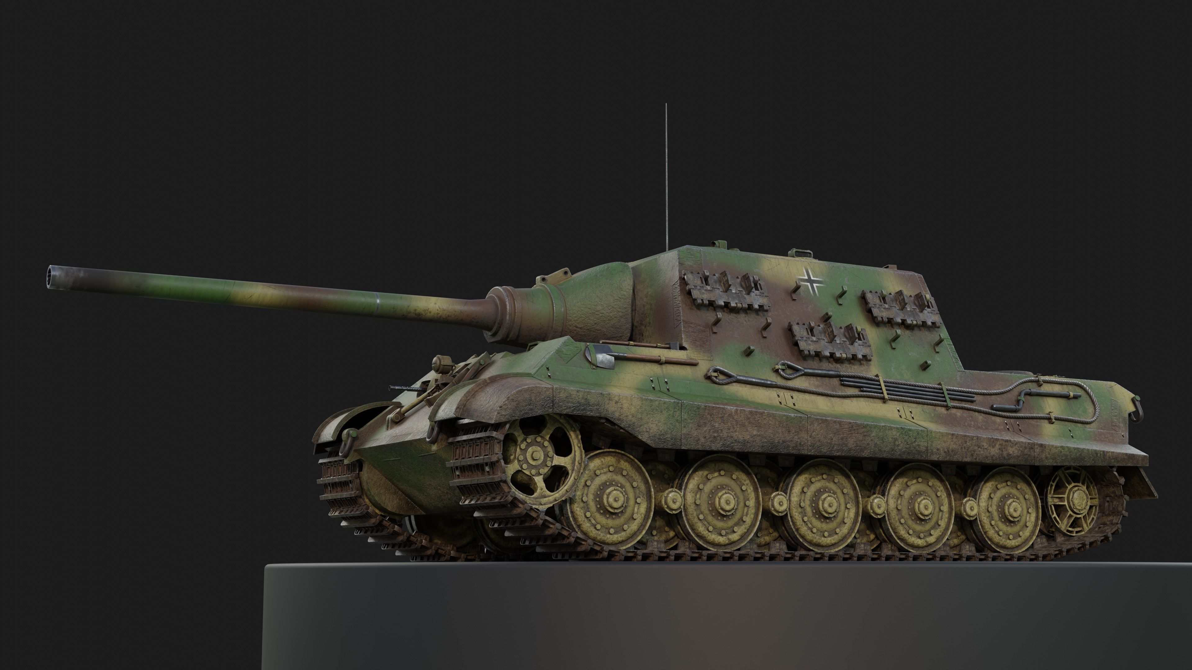 Jagdpanzer VI Jagdtiger PBR Model 3D model_11