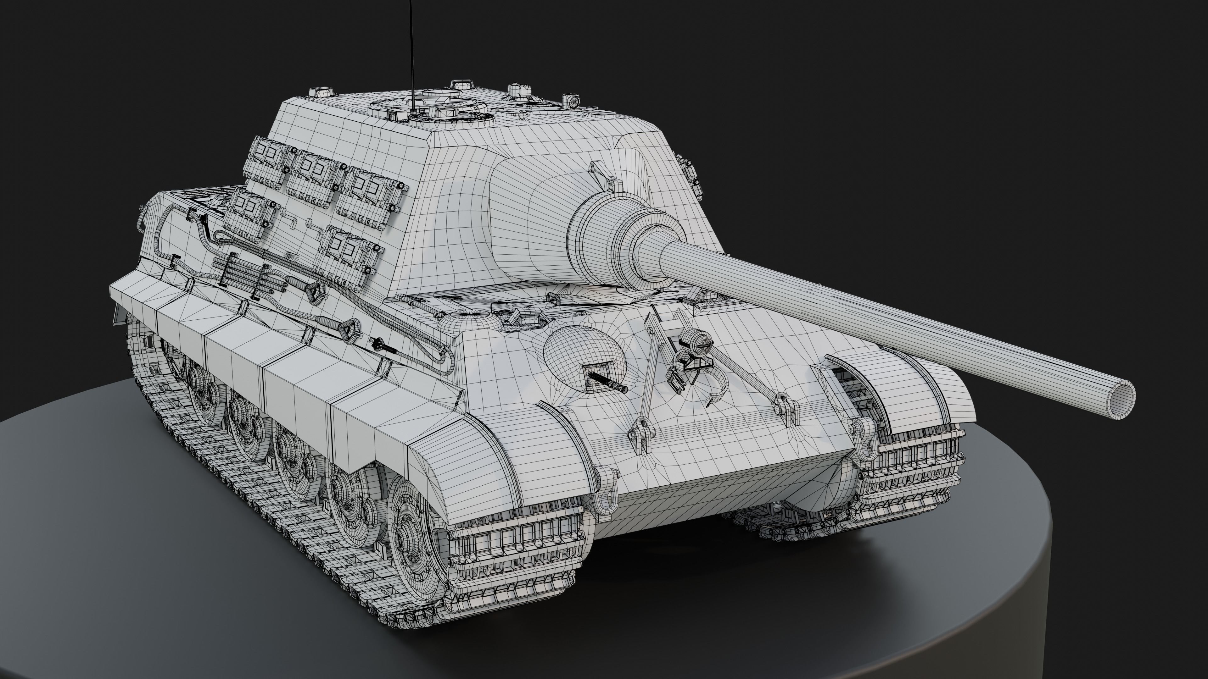 Jagdpanzer VI Jagdtiger PBR Model 3D model_19