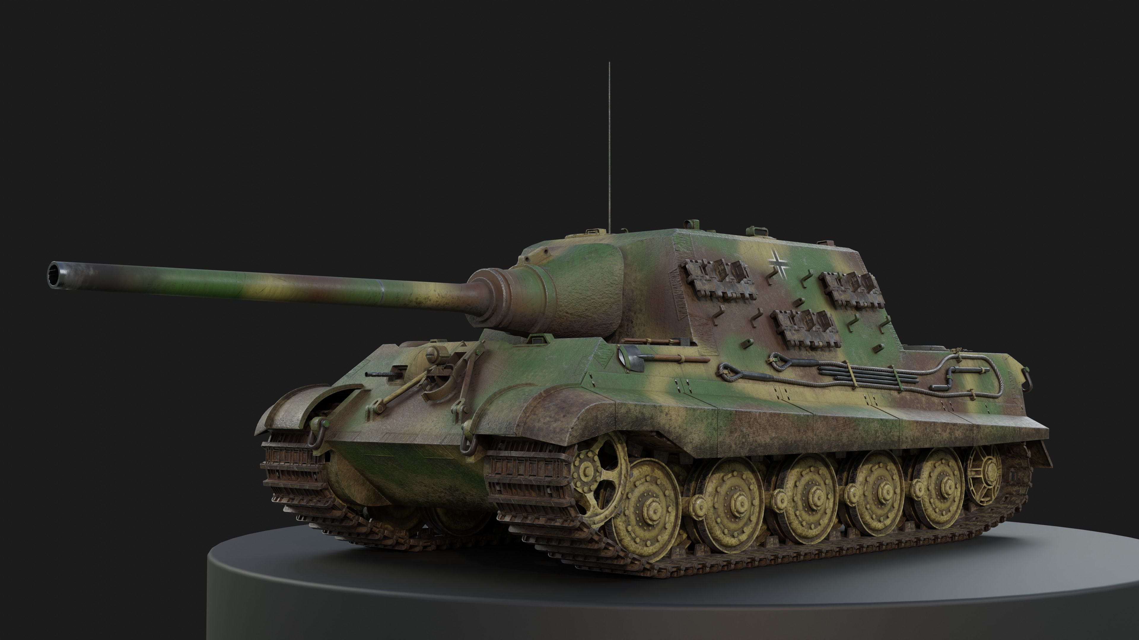 Jagdpanzer VI Jagdtiger PBR Model 3D model_2
